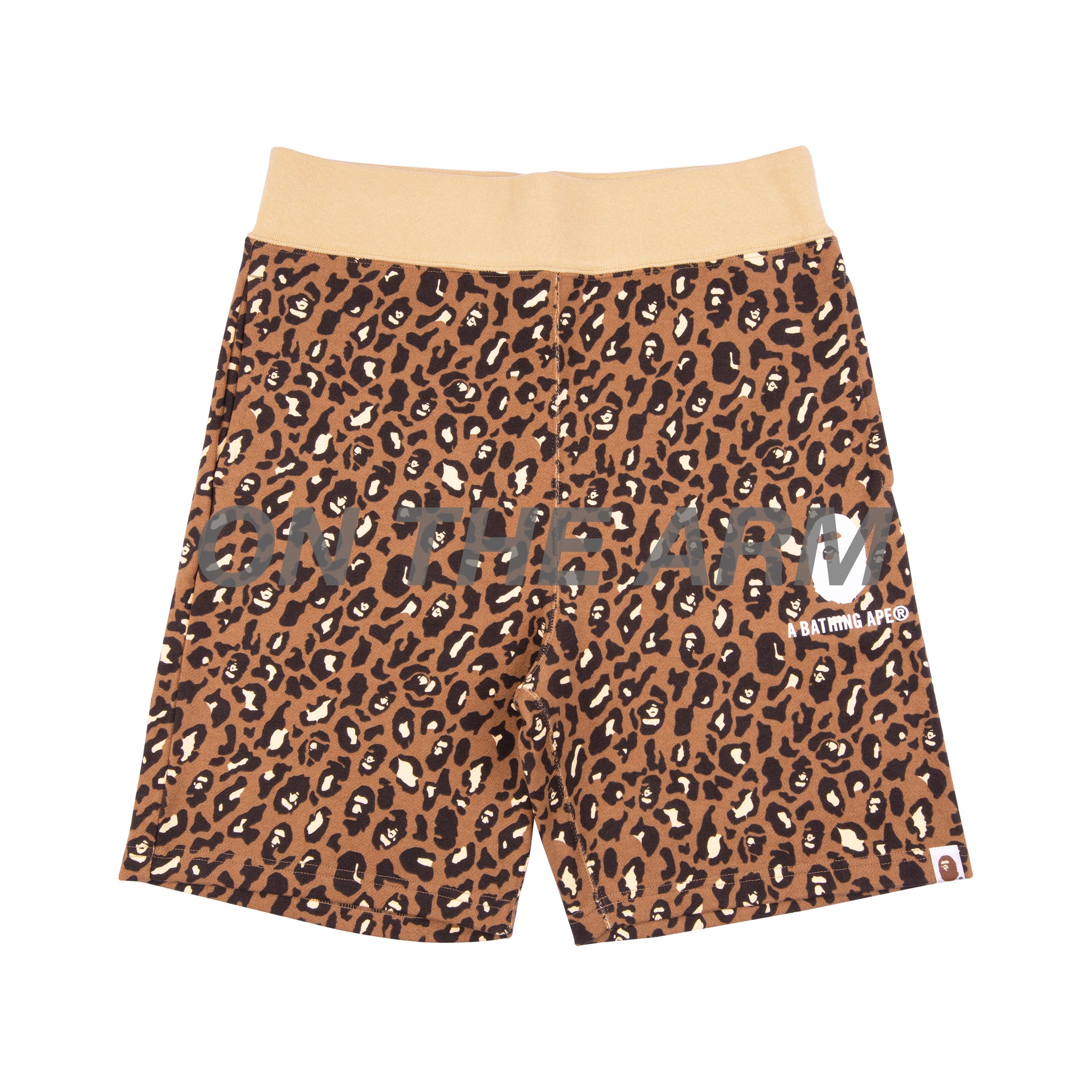 Bape Beige Leopard Shorts