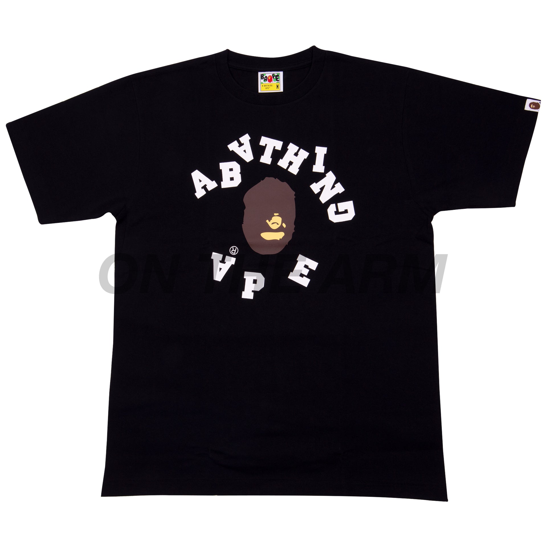 Bape Black Broken College Logo Tee