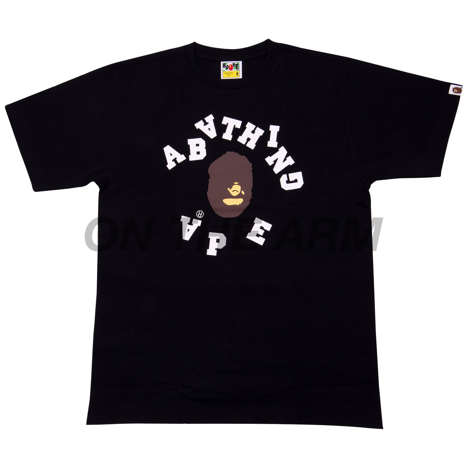 Bape Black Broken College Logo Tee