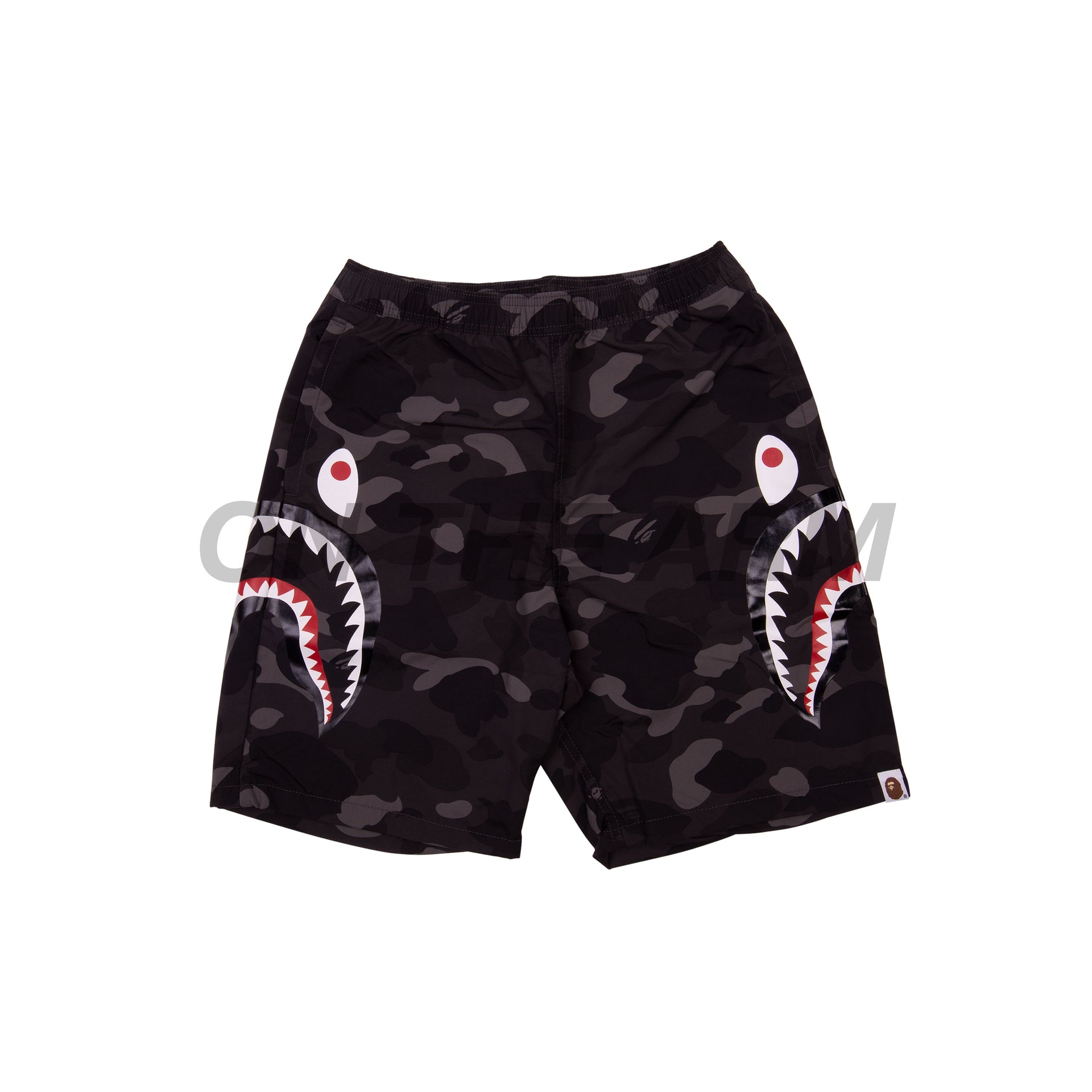 Bape Black Camo Shark Water Shorts
