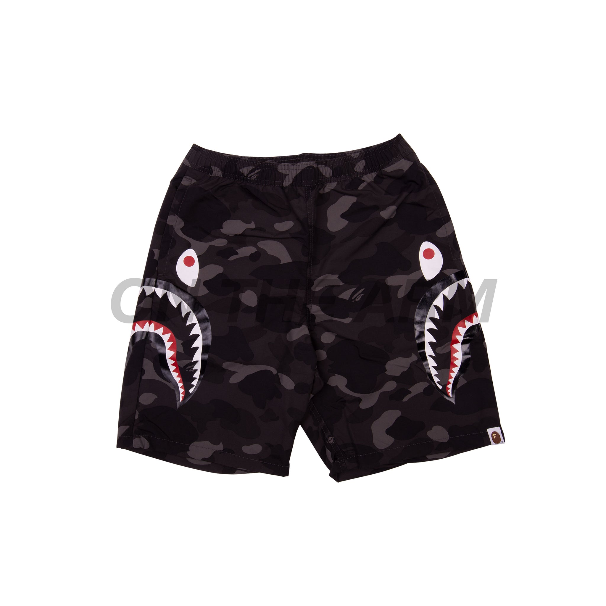 Bape Black Camo Shark Water Shorts
