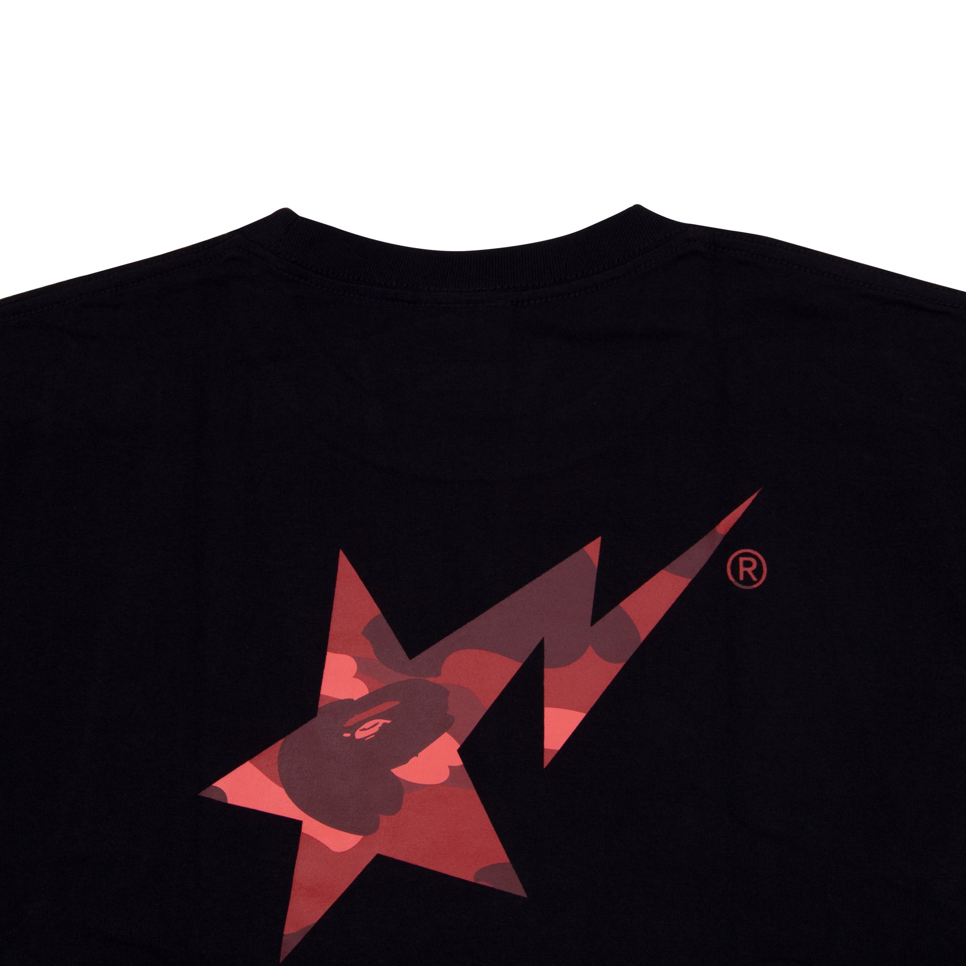 Bape Black Color Camo Sta Logo Tee