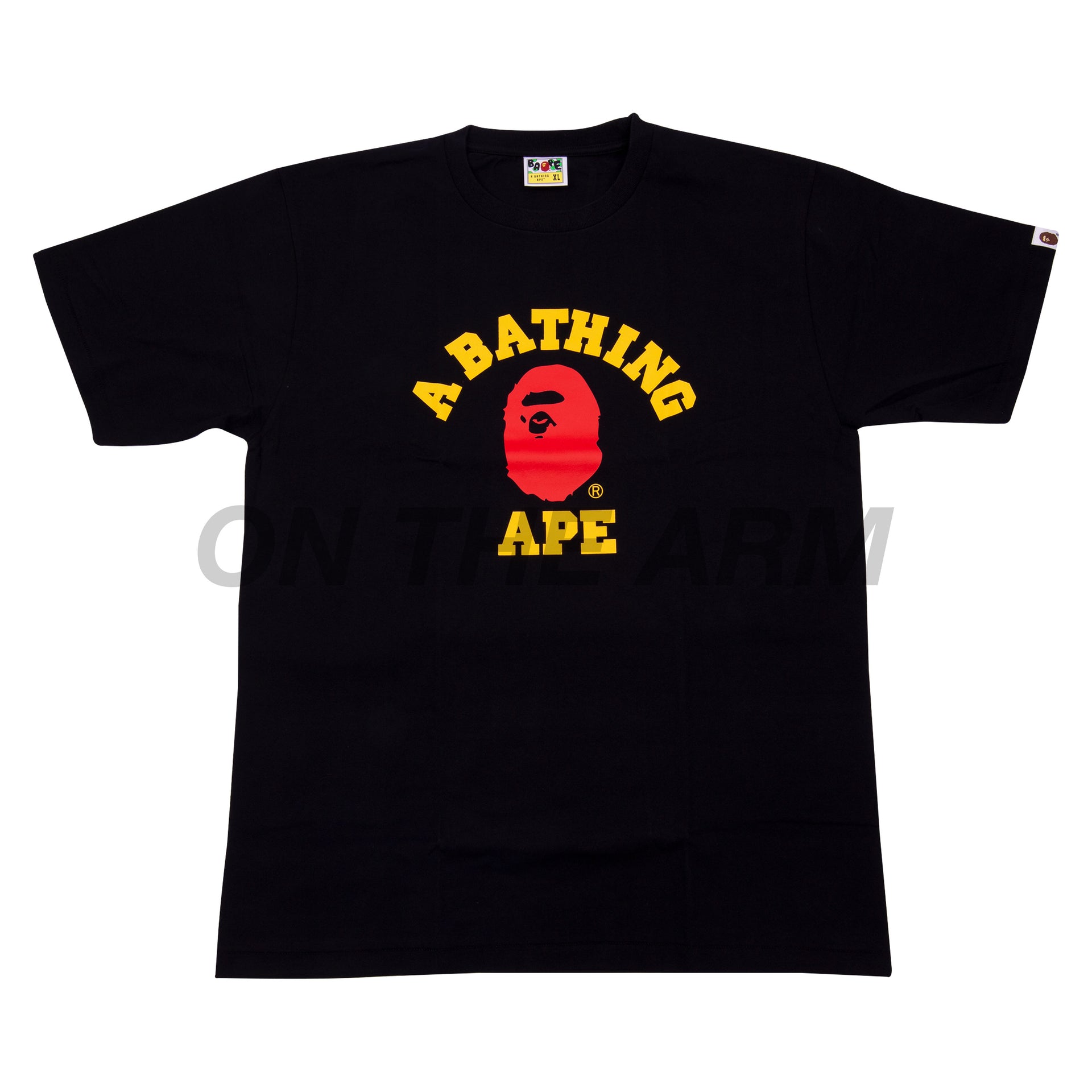 Bape Black Colors College Logo Tee
