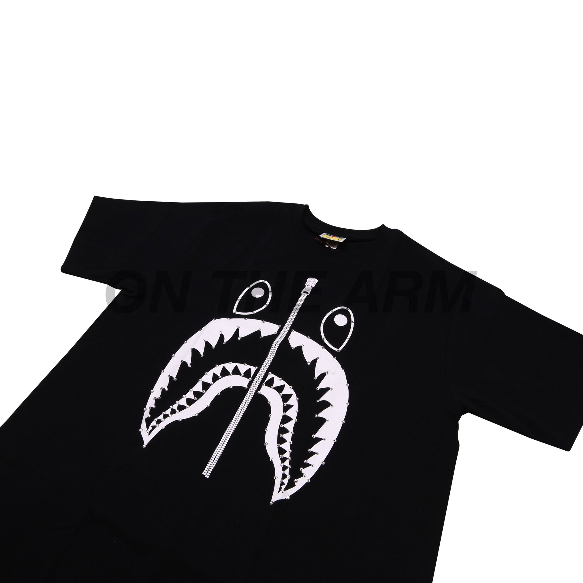 Bape Black Crystal Shark tee