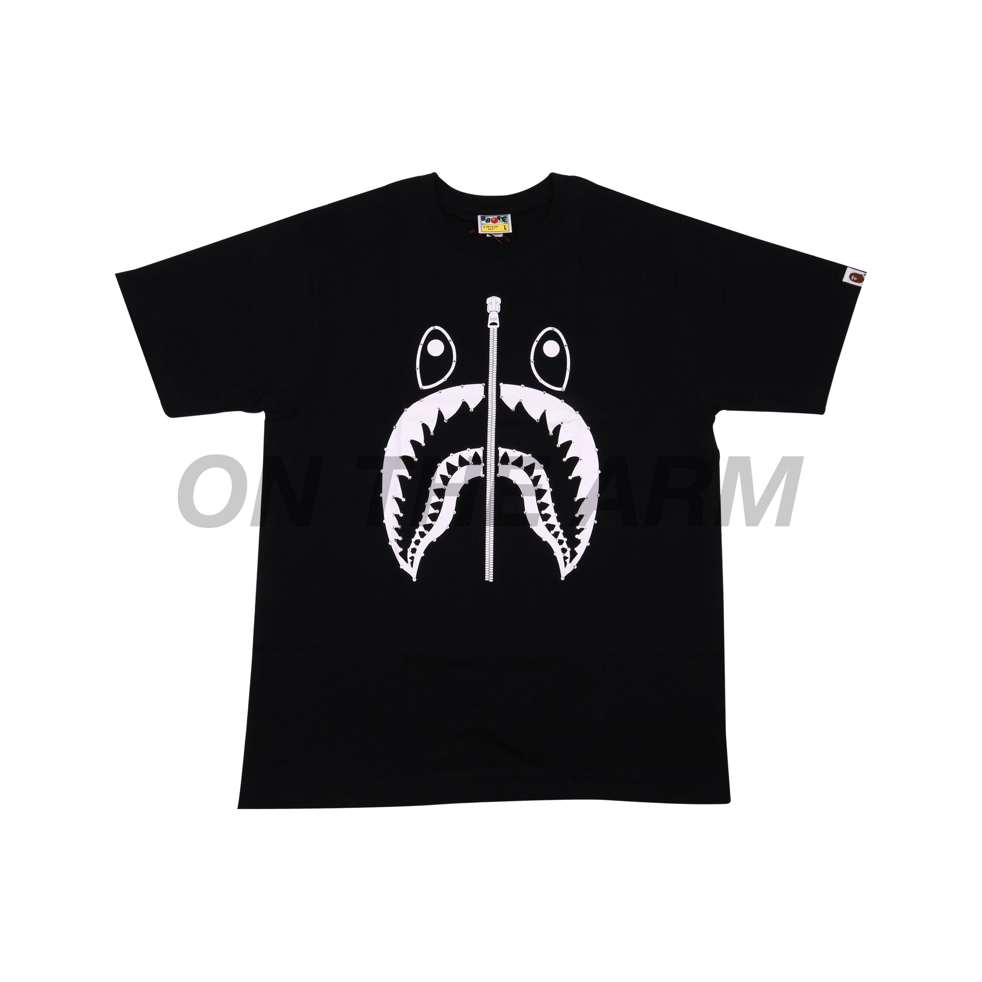 Bape Black Crystal Shark tee