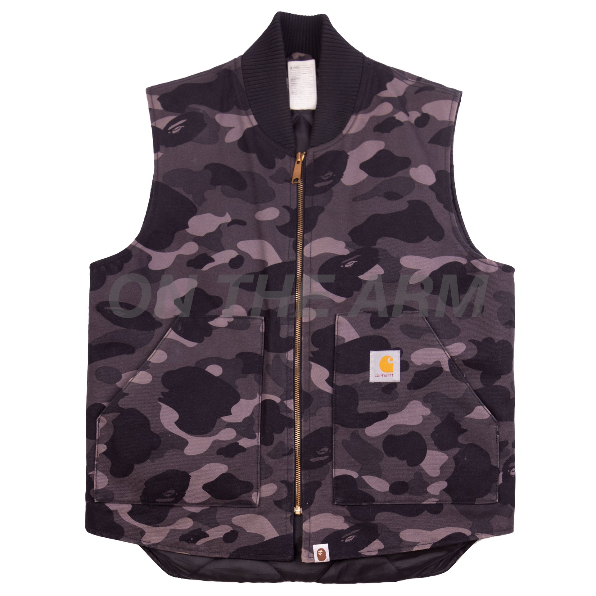 Bape Black Duck Camo Carhartt Vest USED