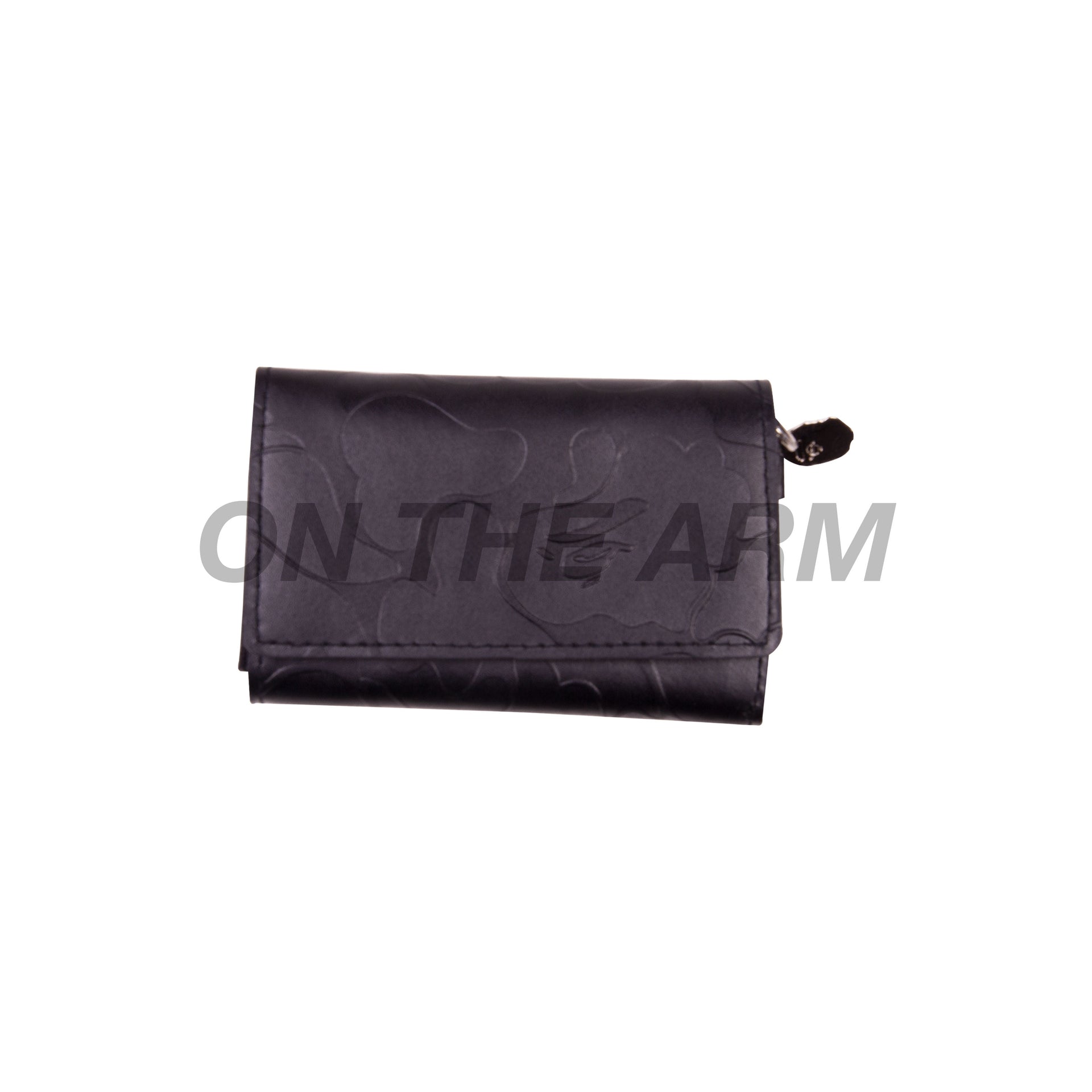 Bape Black Embossed Leather Camo Wallet