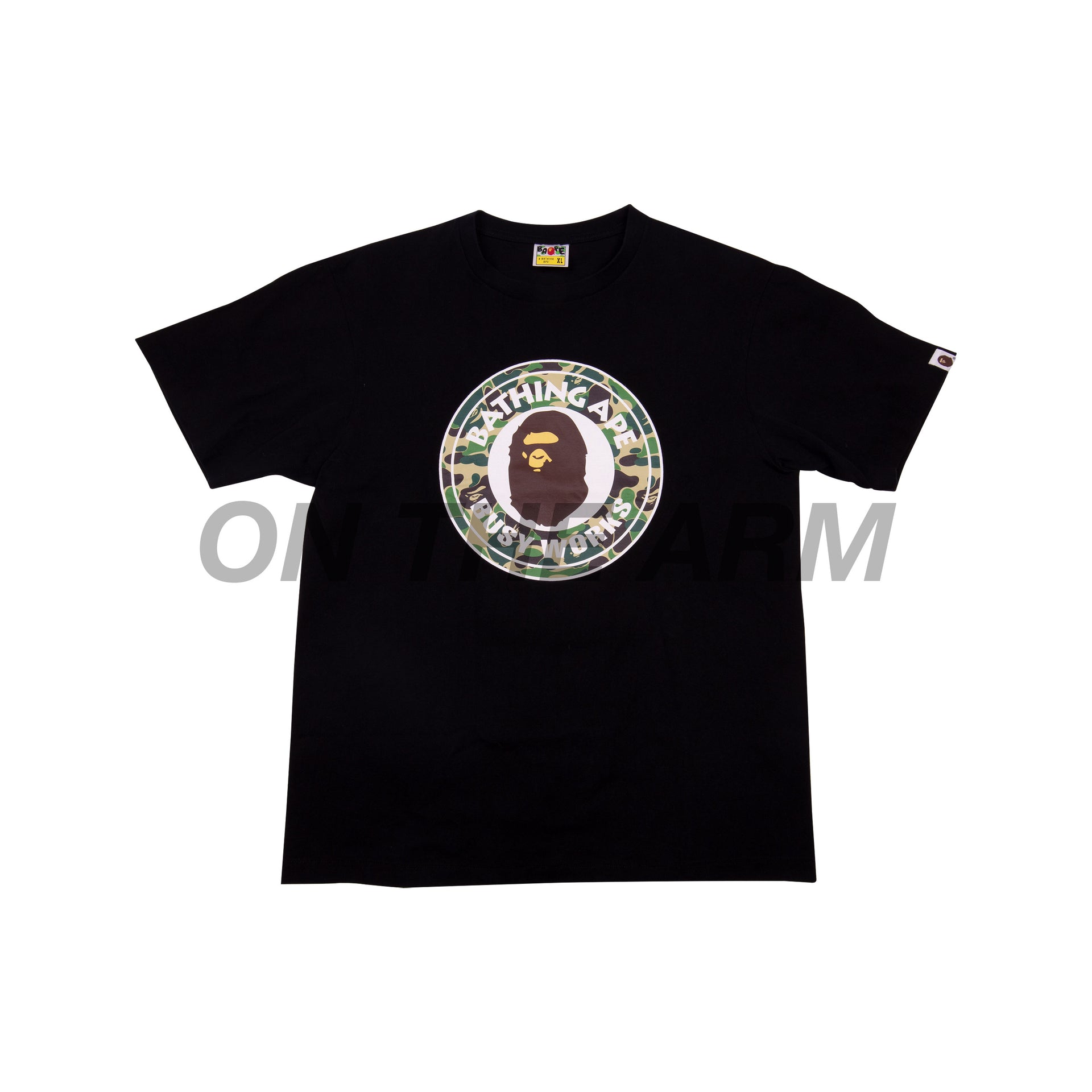 Bape Black Green Camo Busy Works Tee