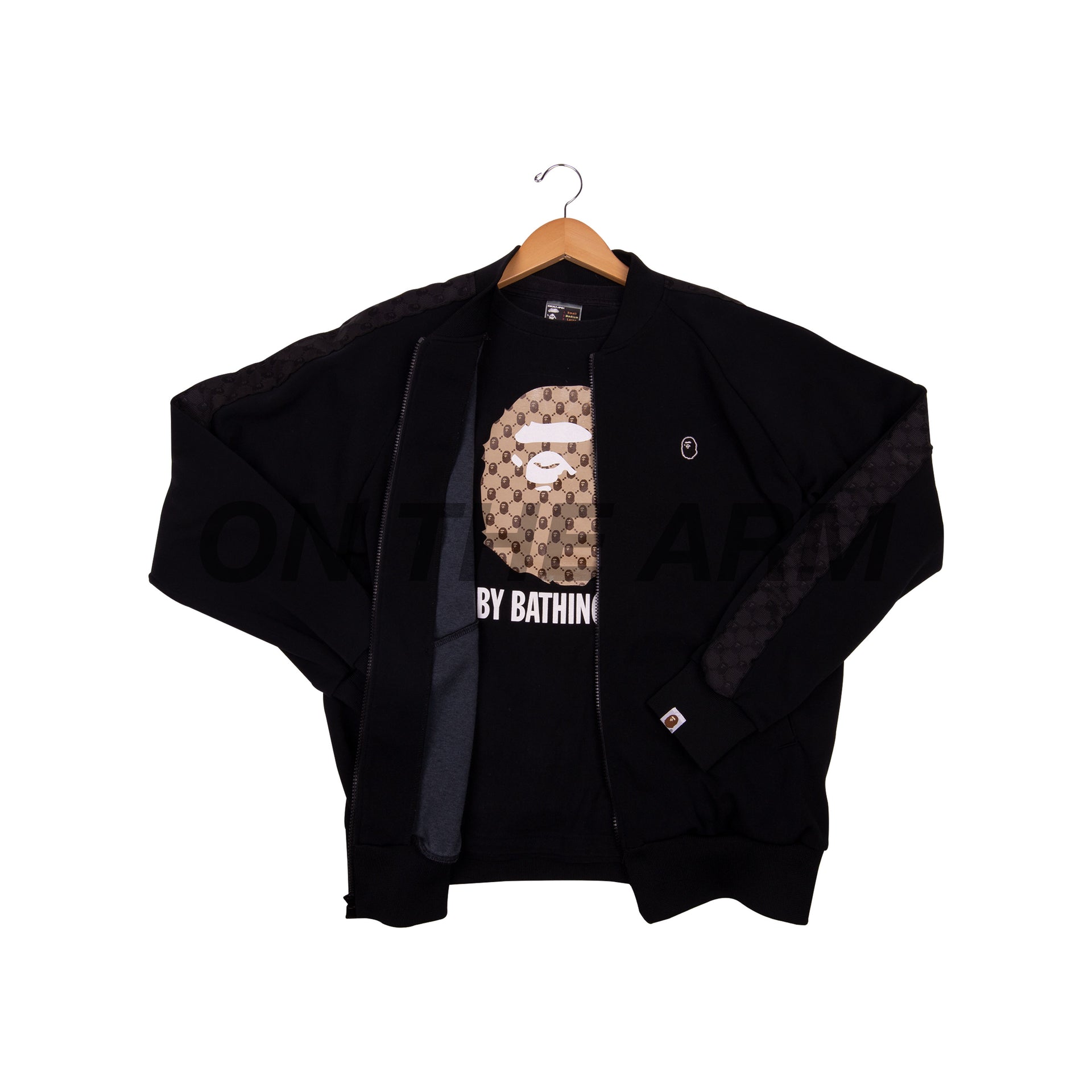 Bape Black Gucci Track Jacket + Tee Set