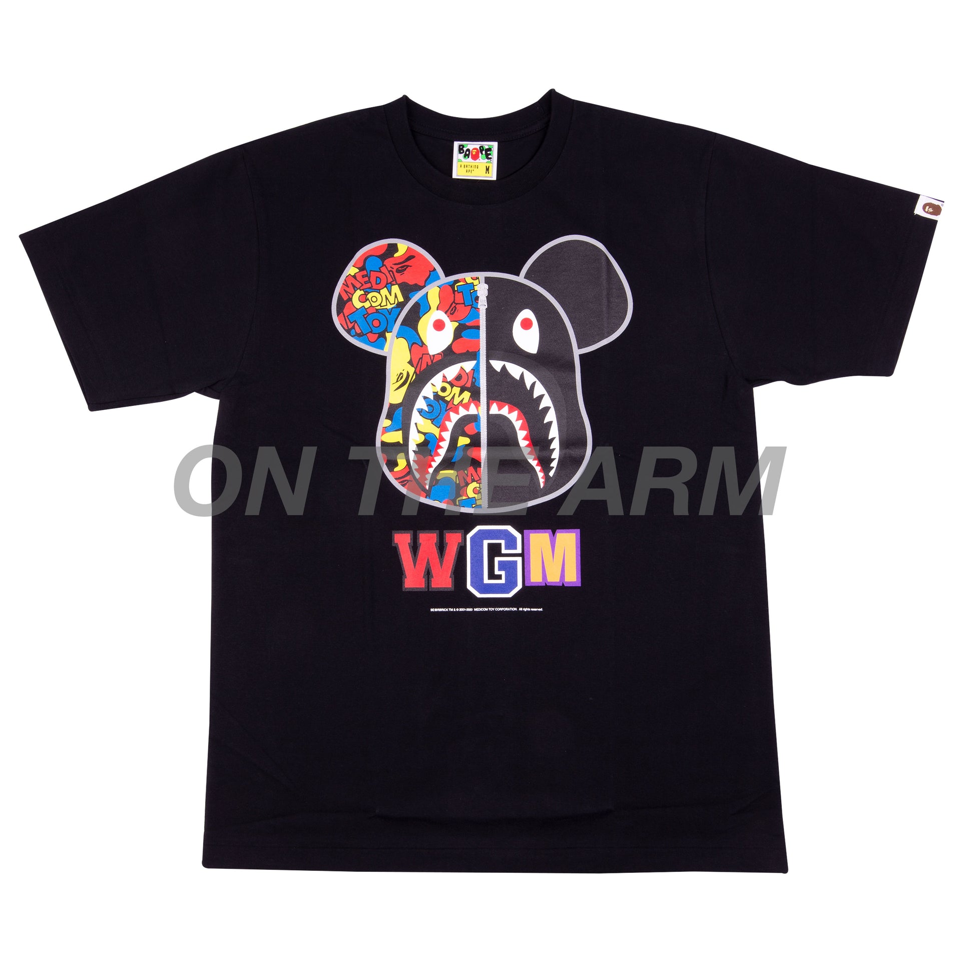 Bape Black Medicom Shark Tee