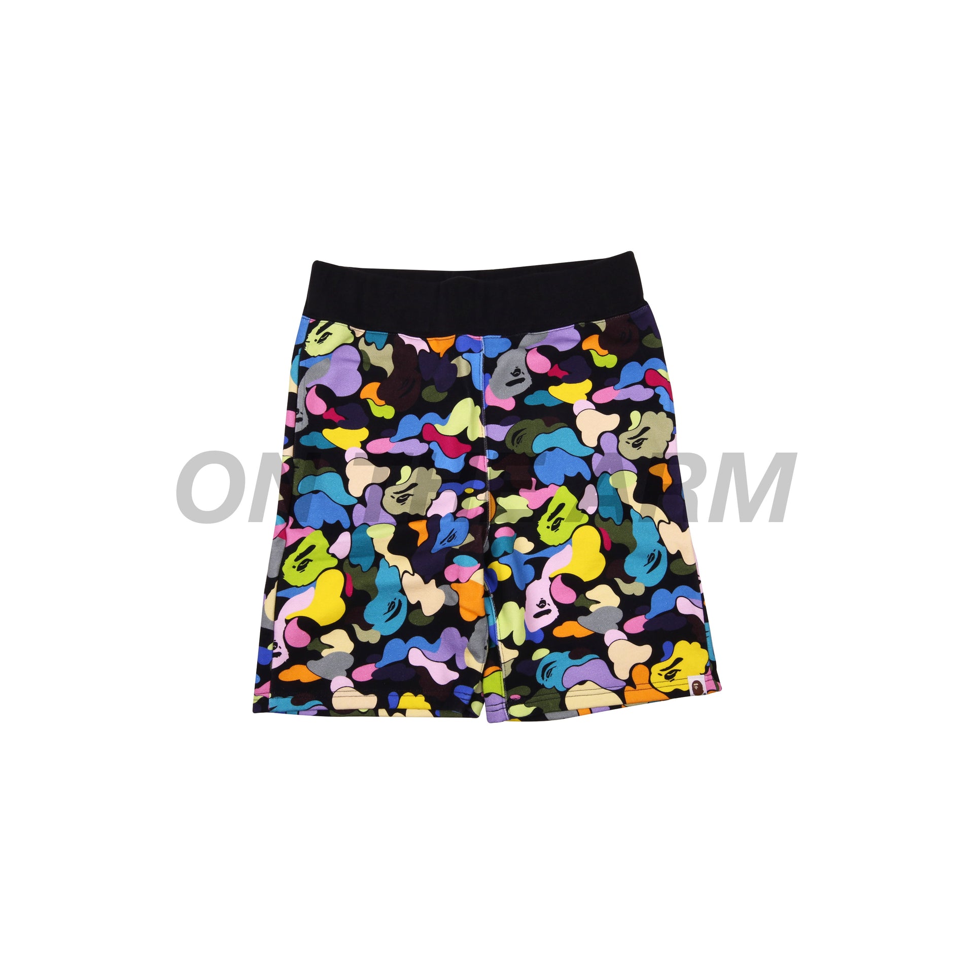 Bape Black Multi Color Camo Shorts
