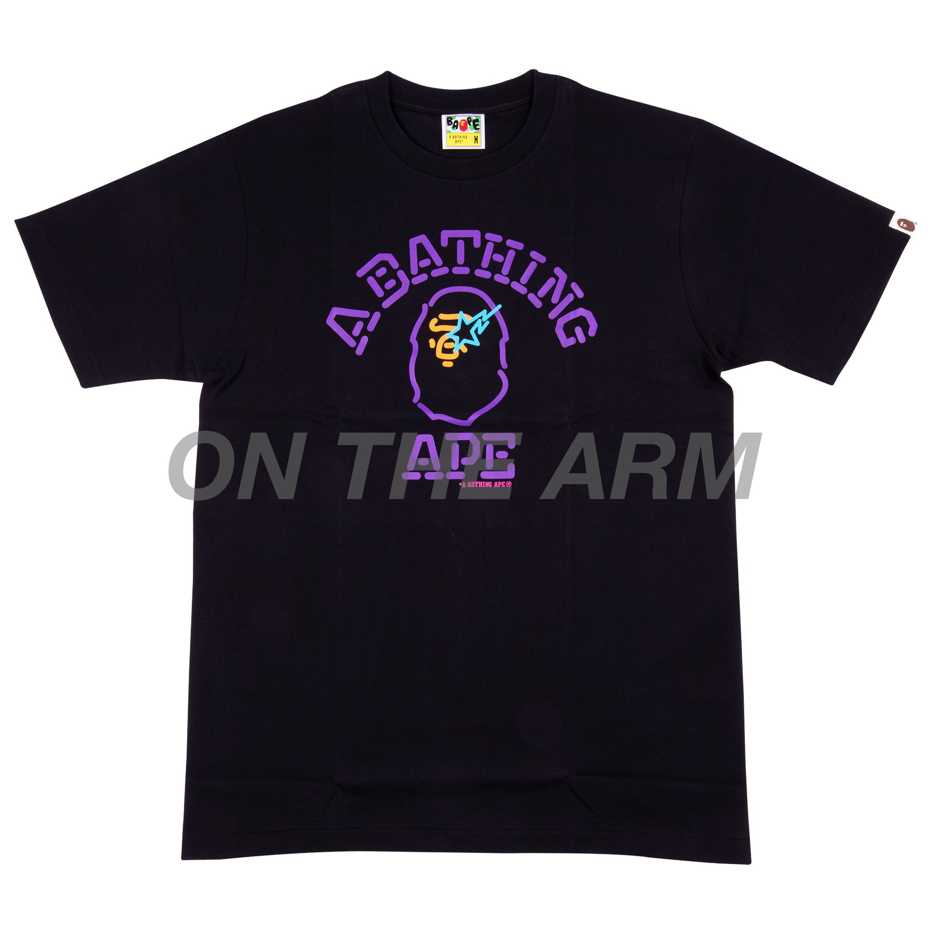 Bape Black Neon College Tee