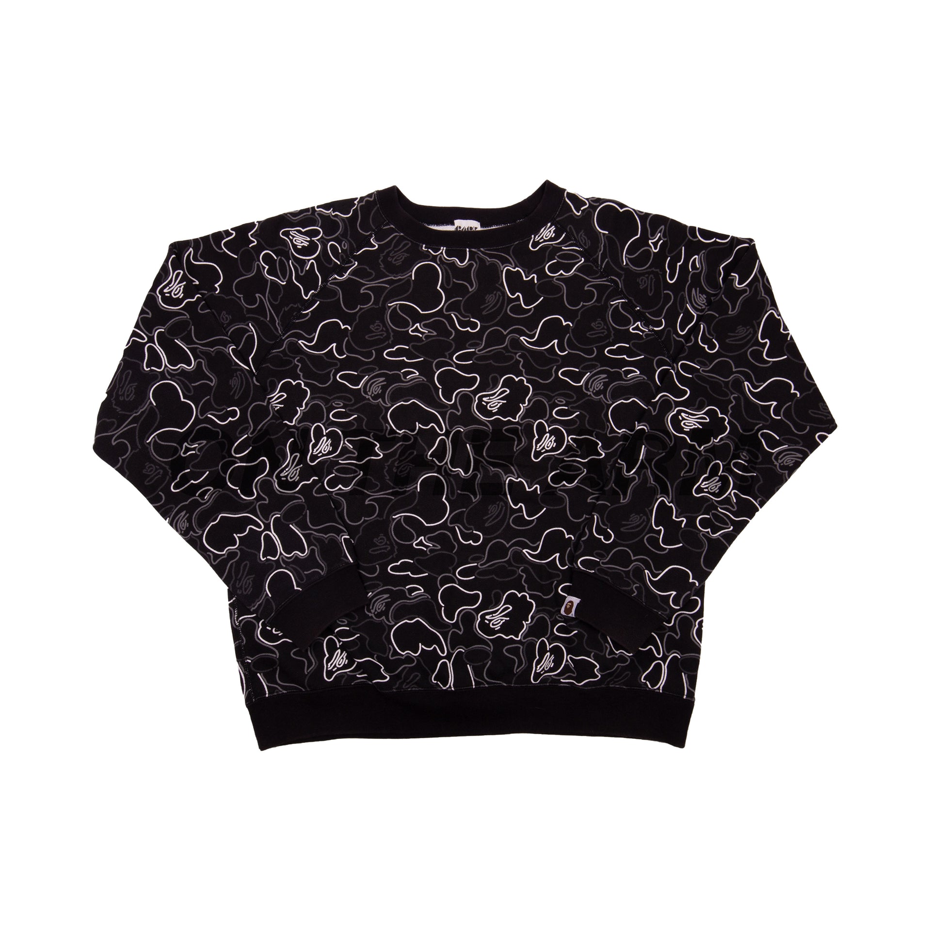 Bape Black Pencil Camo Crew