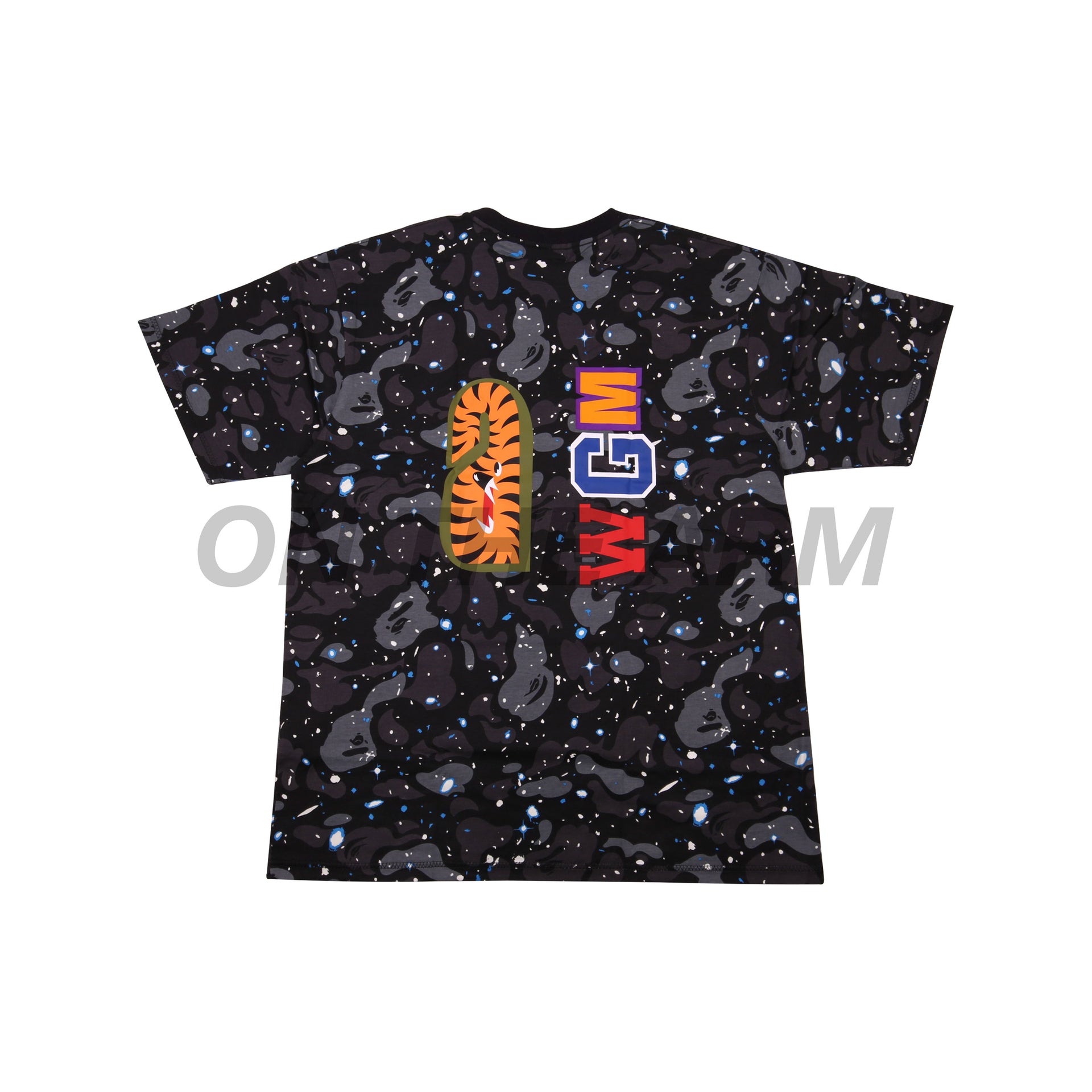 Bape Black Space Camo Shark Tee