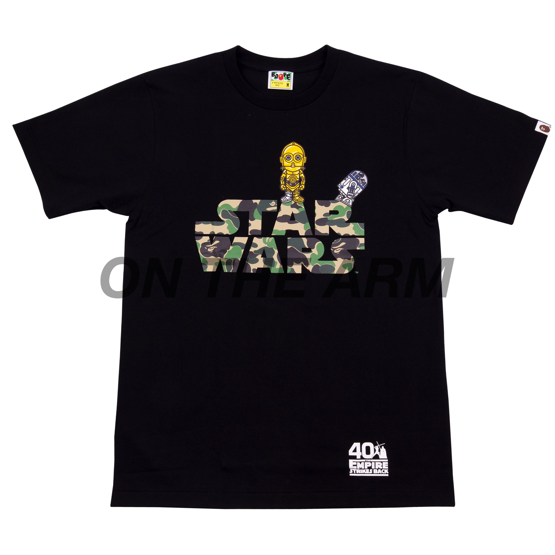 Bape Black Star Wars R2D2 & C3PO Tee