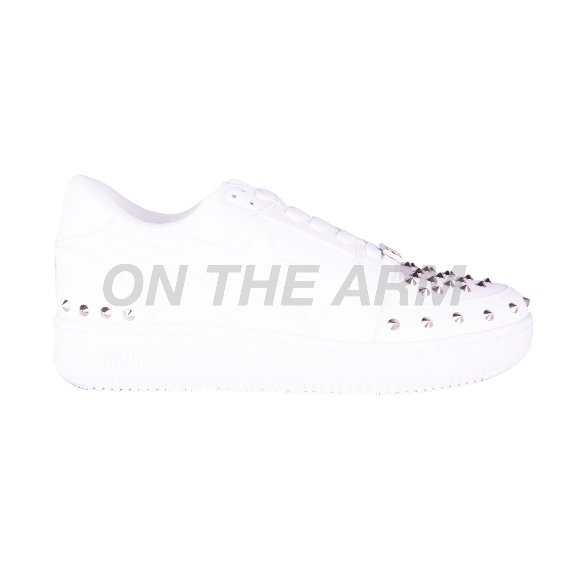 Bape White Studded Bapesta