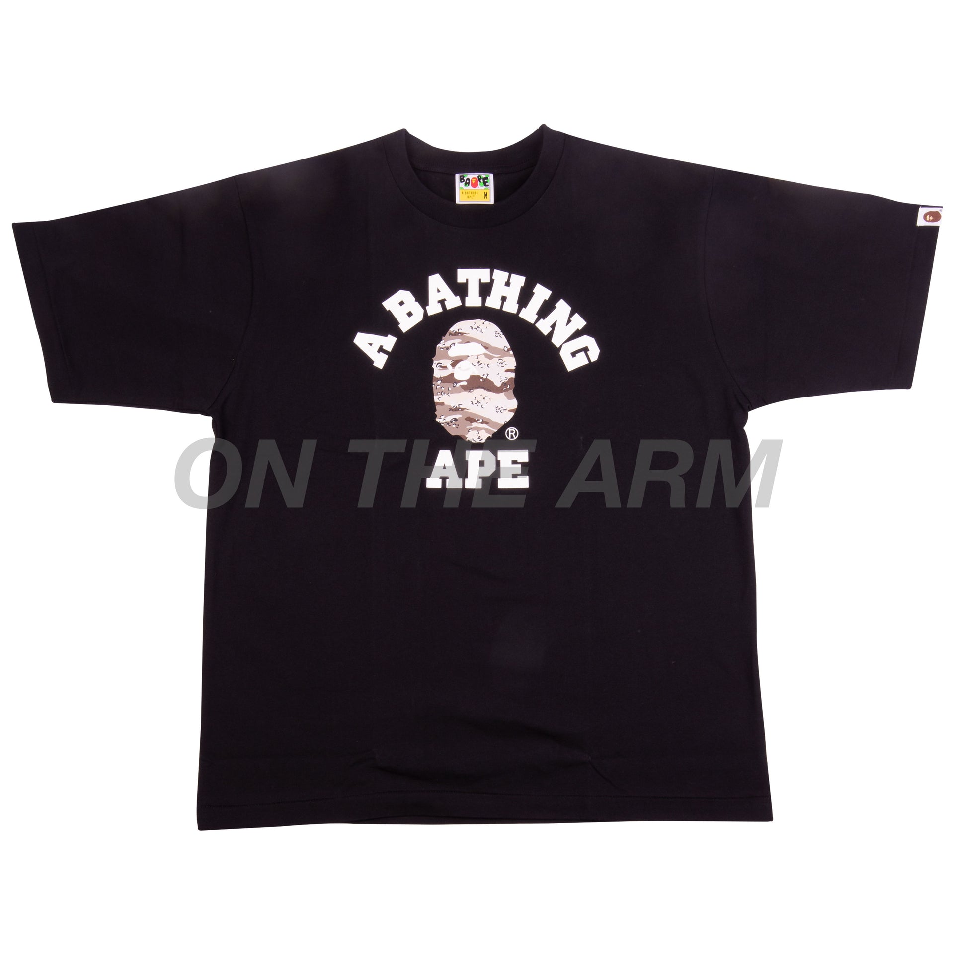 Bape Black/Beige Desert Camo College Tee