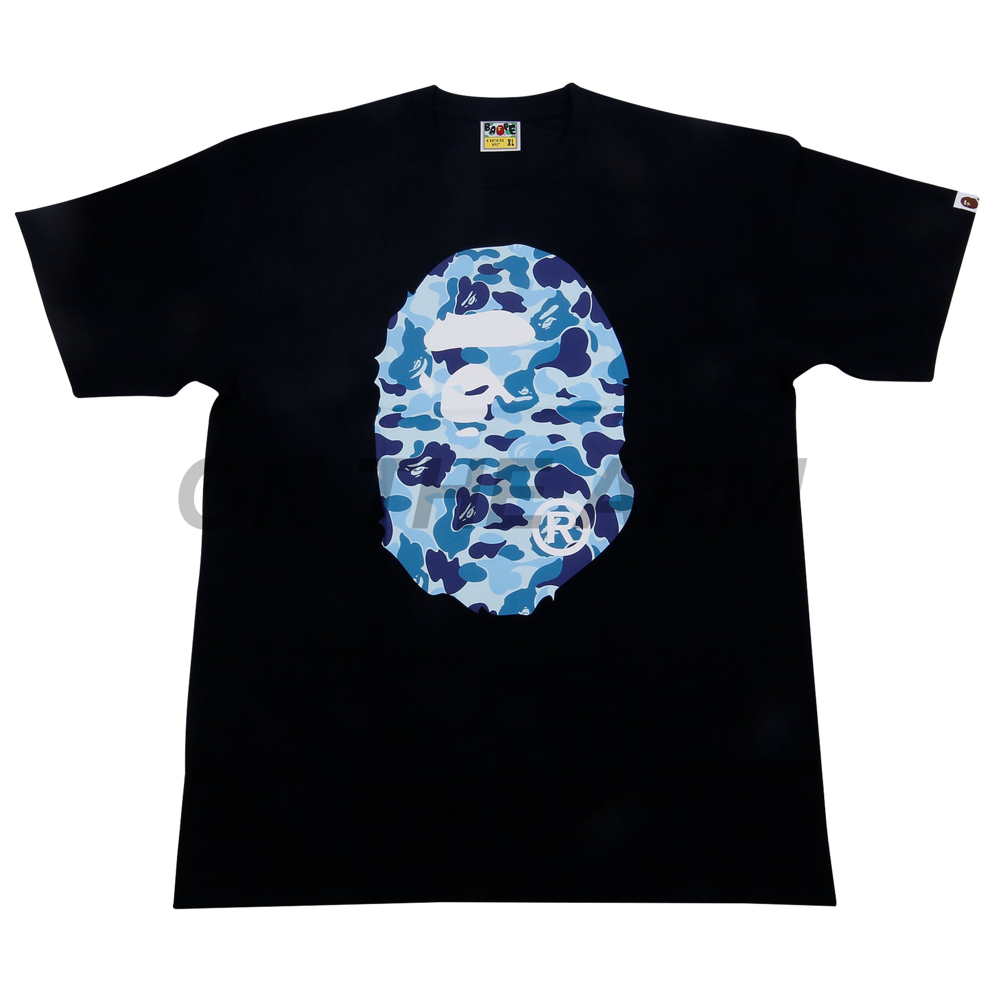 Bape Black/Blue ABC Camo Big Ape Head Tee
