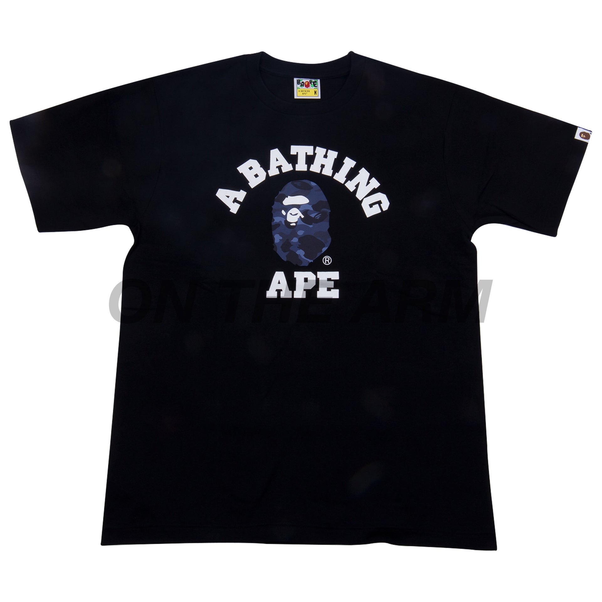 Bape Black/Blue Camo College Logo Tee