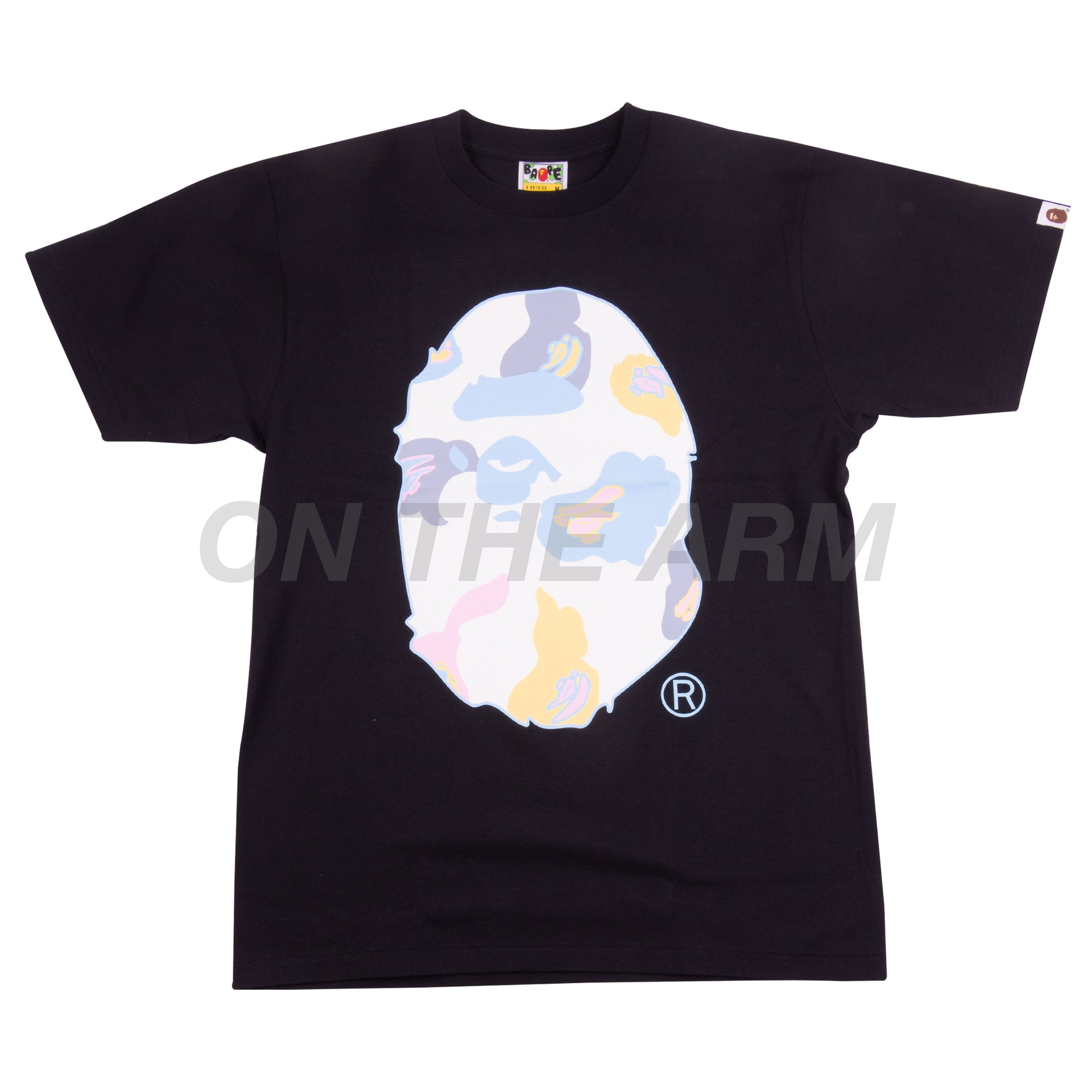 Bape Black/White Def Camo Ape Head Tee
