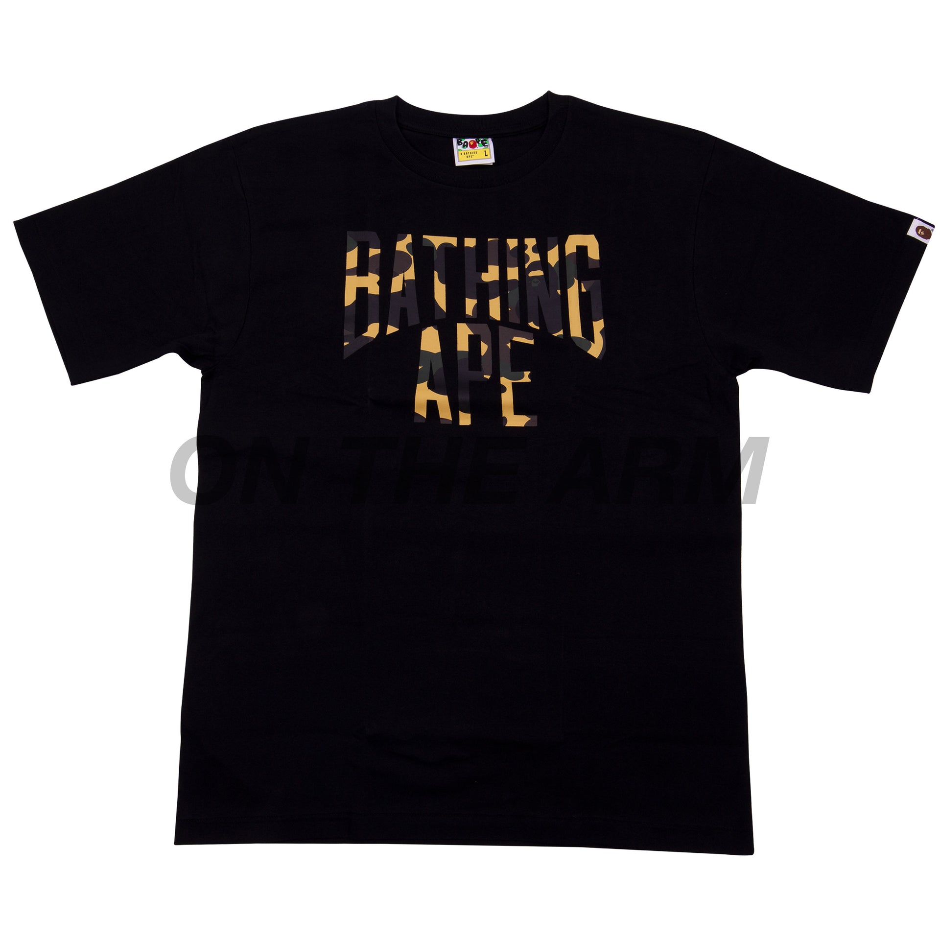 Bape Black/Yellow First Camo NYC Logo Tee