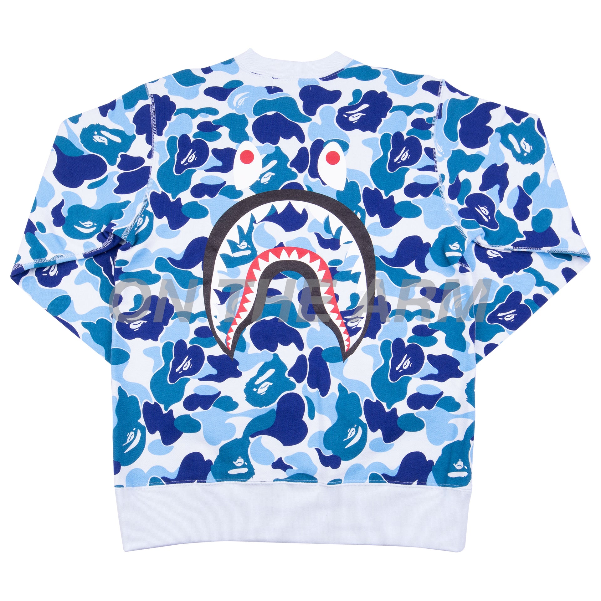 Bape Blue ABC Camo Shark Crew