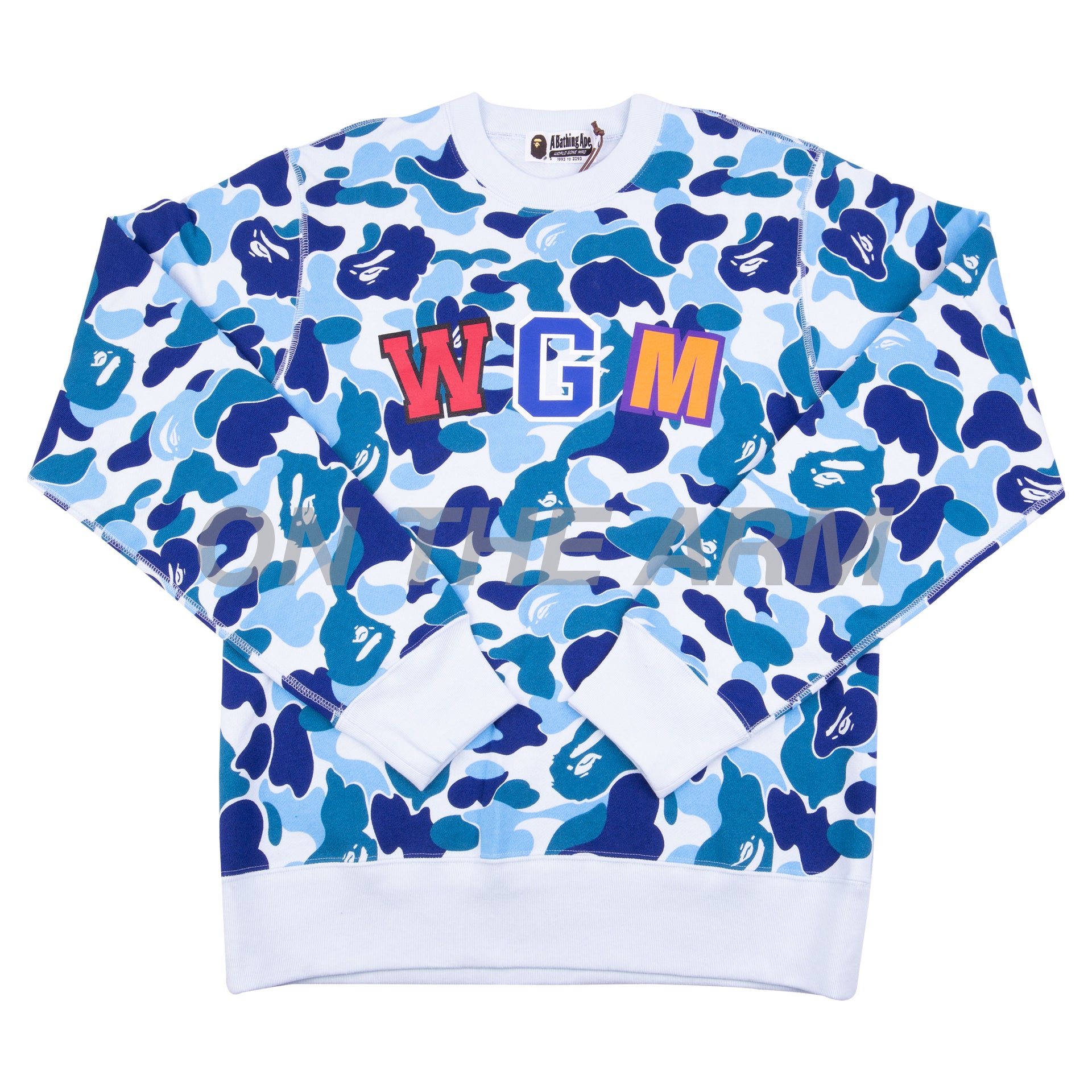 Bape Blue ABC Camo Shark Crew