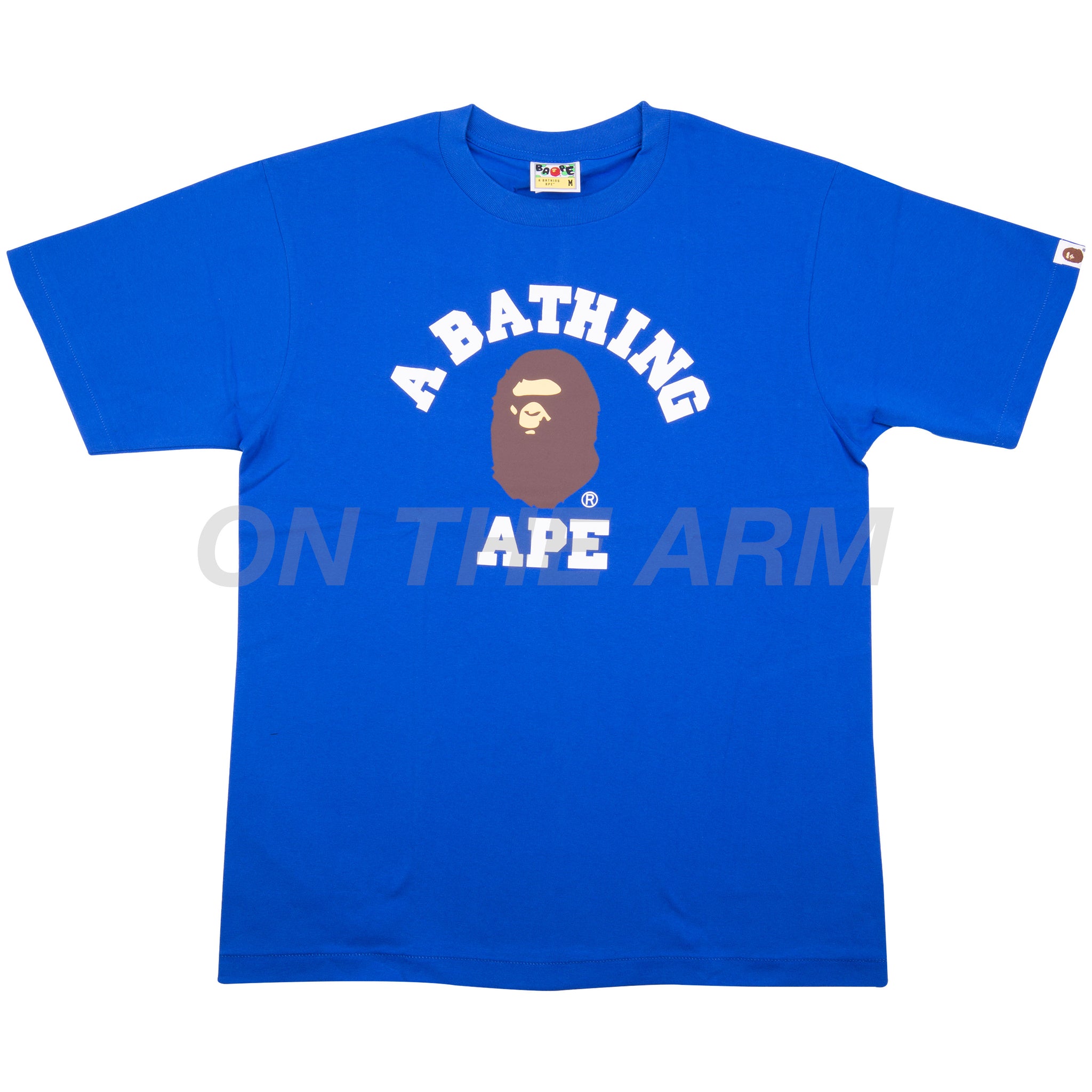 Bape Blue College Logo Tee