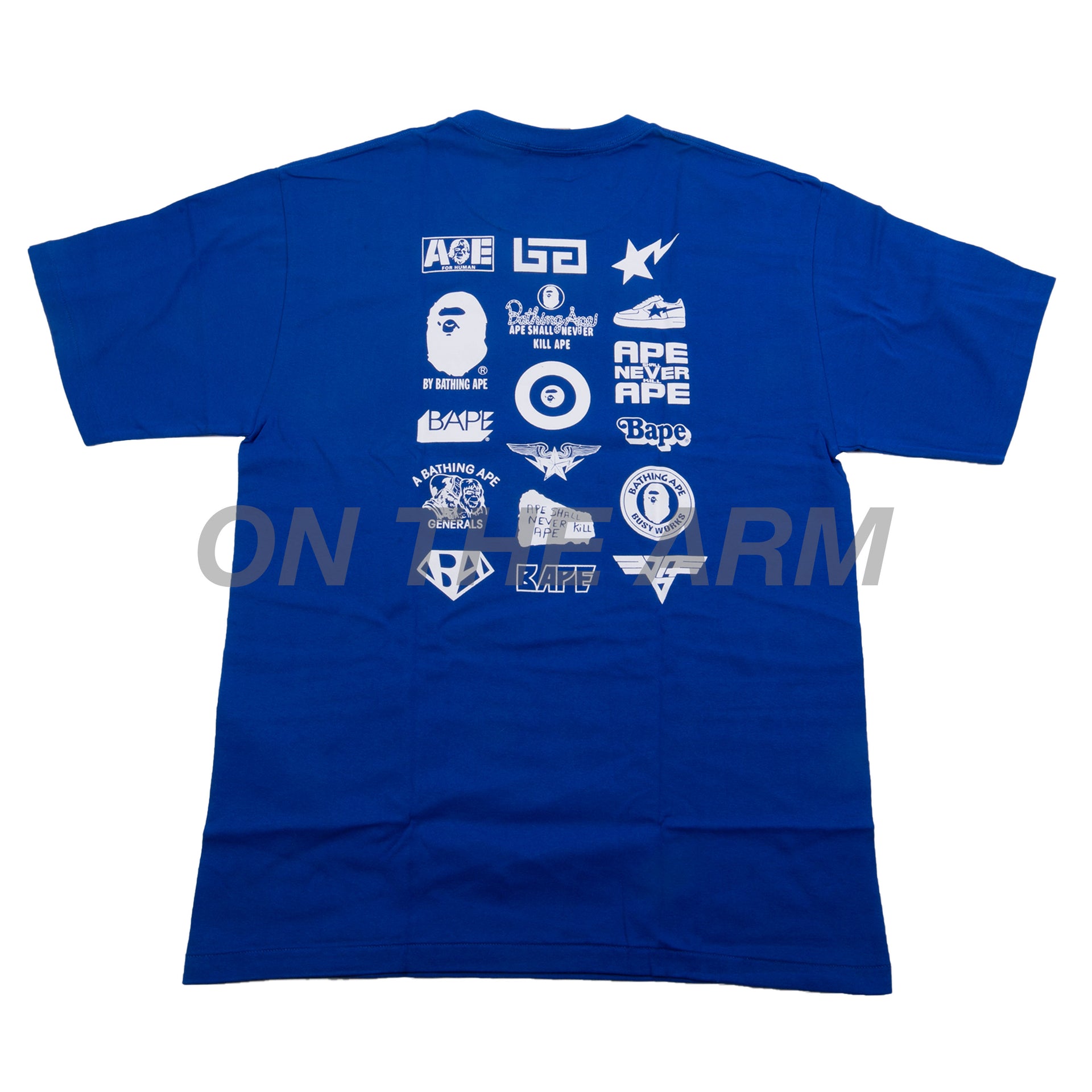 Bape Blue Multi Logo Tee