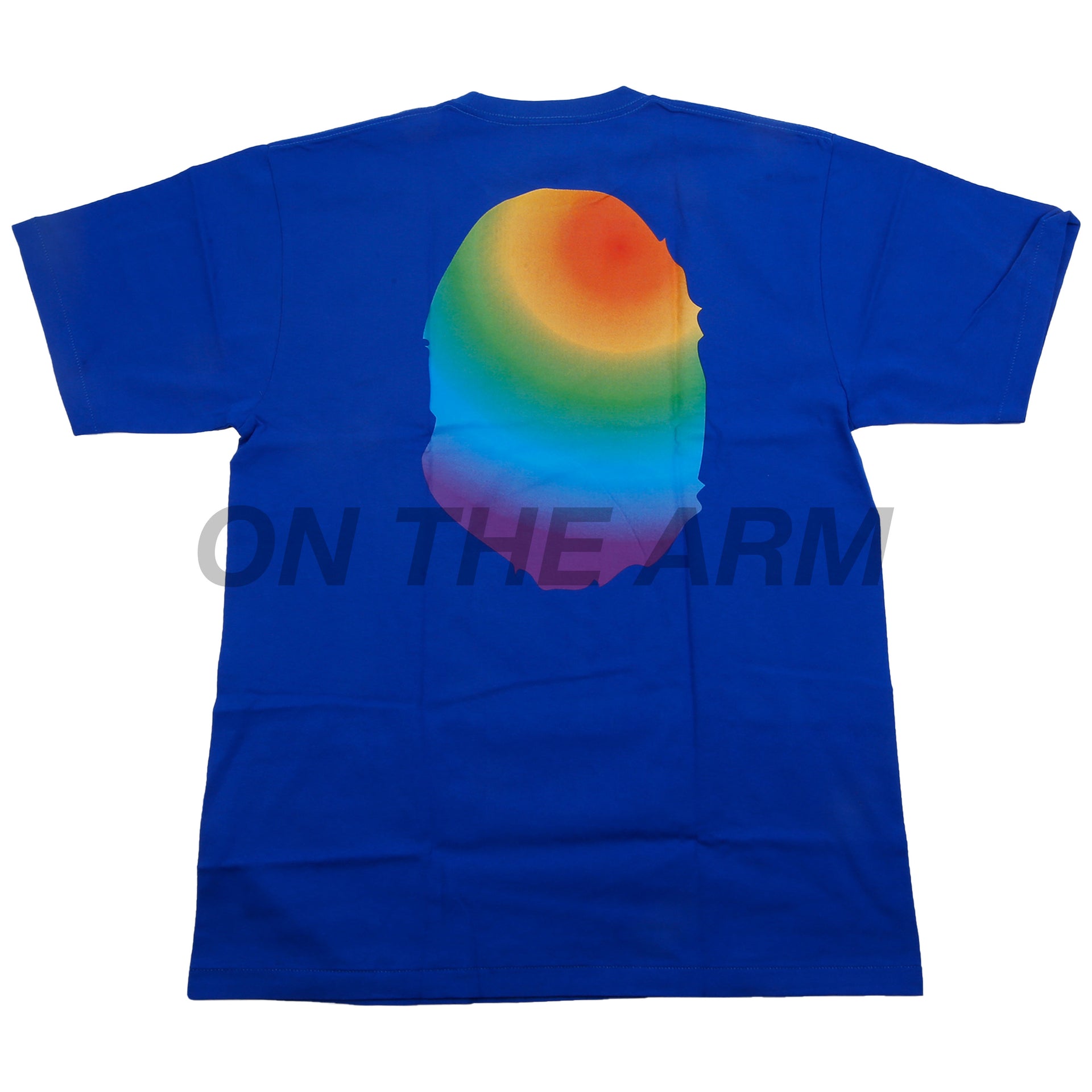 Bape Blue Rainbow Camo Big Ape Head Tee