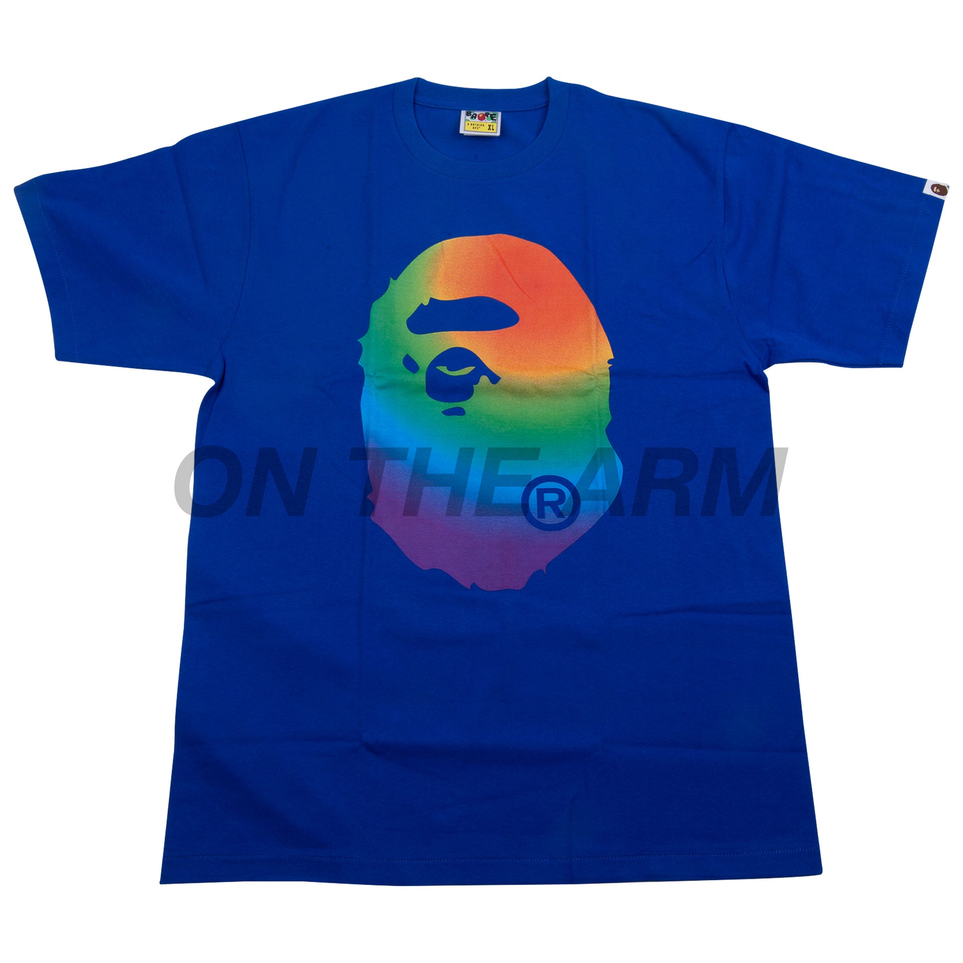 Bape Blue Rainbow Camo Big Ape Head Tee