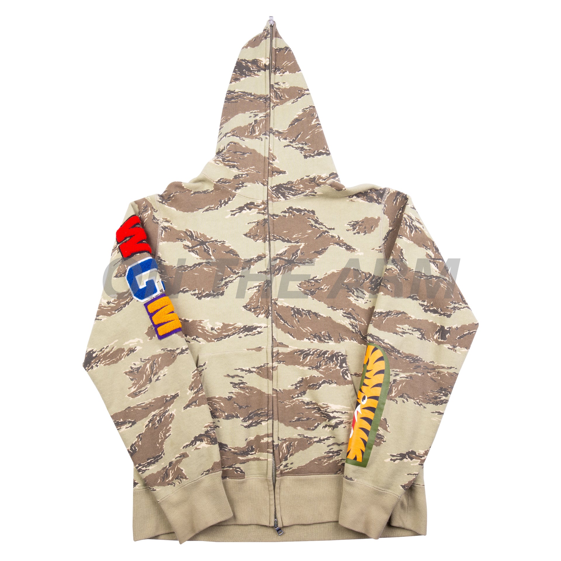 Bape Desert Camo Embroidered Shark Full Zip USED