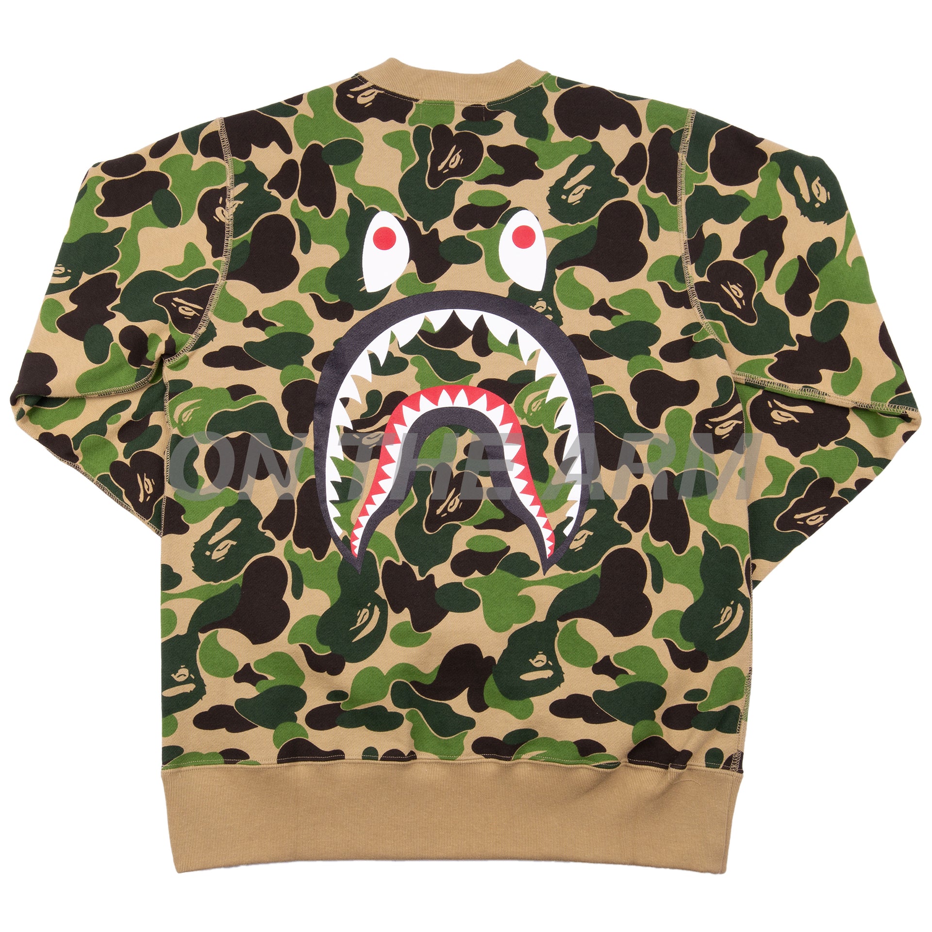 Bape Green ABC Camo Shark Crew