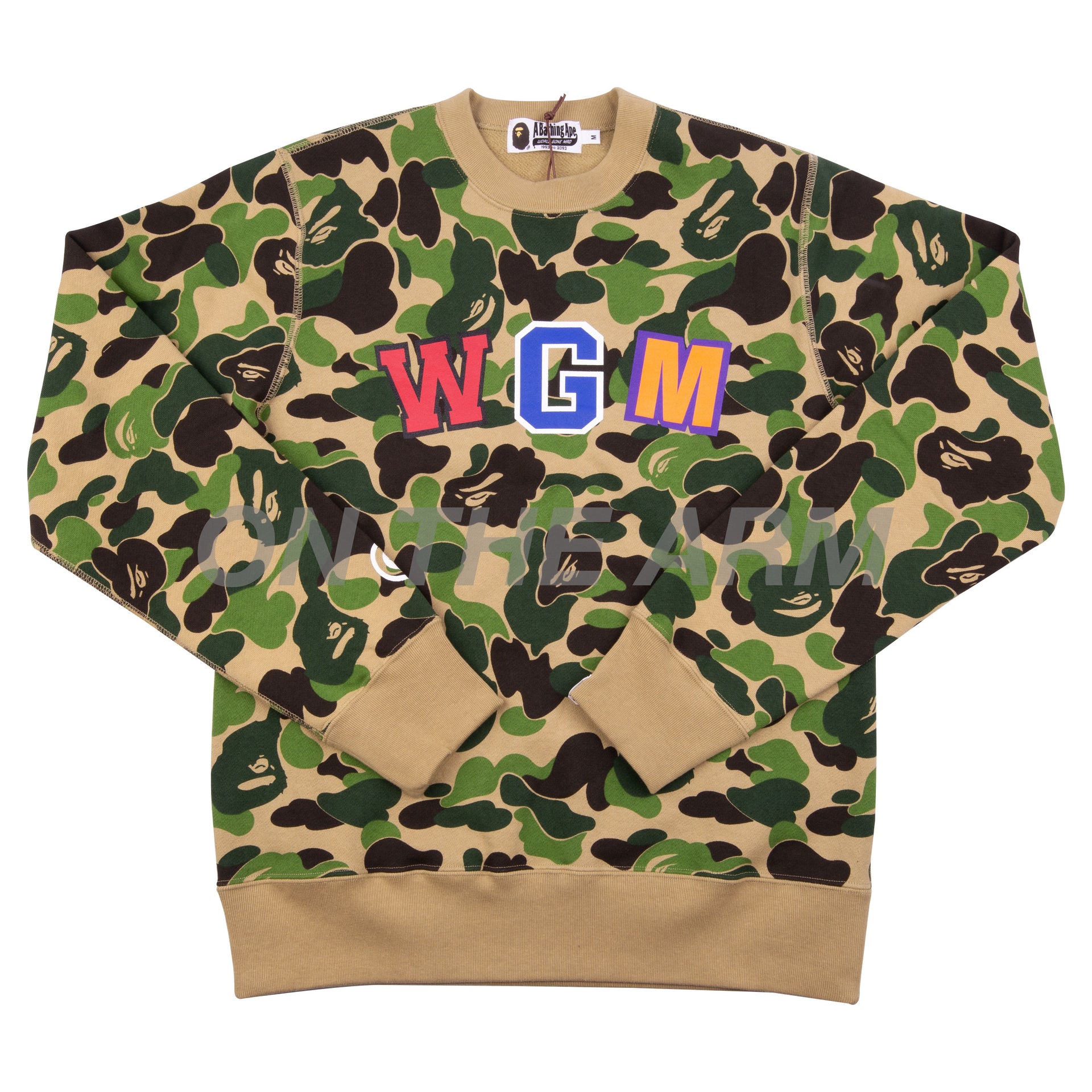 Bape Green ABC Camo Shark Crew