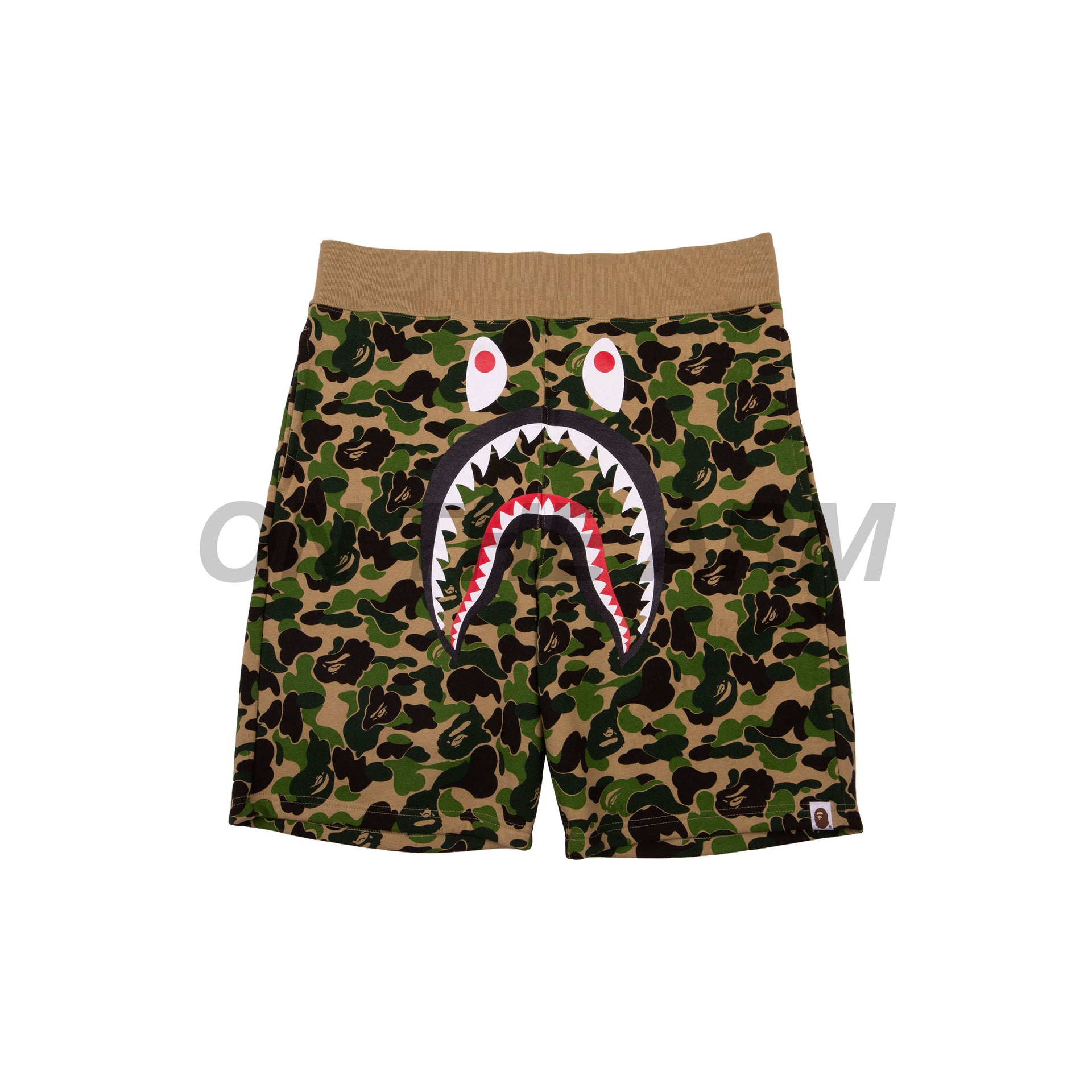 Bape Green ABC Camo Shark Shorts