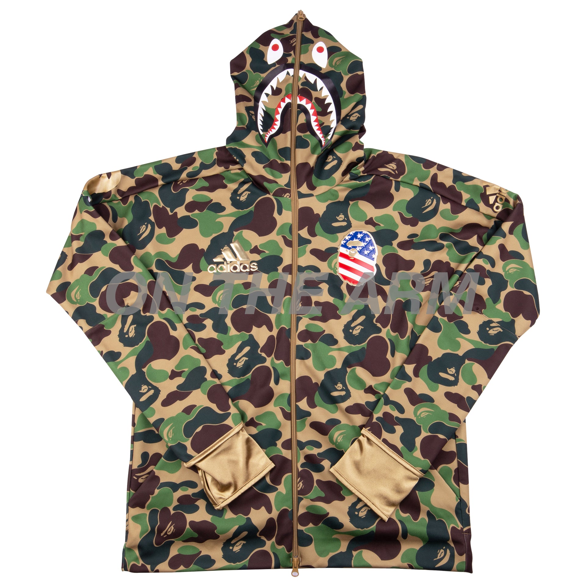 Bape Green Adidas SB Shark Hoodie
