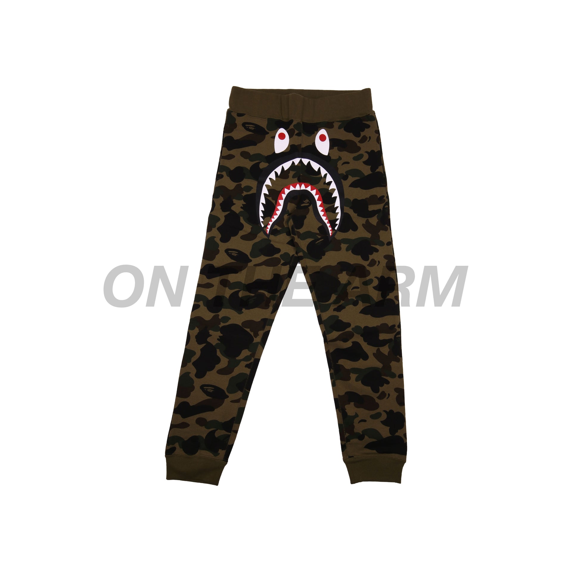 Bape Green First Camo Shark Slim Sweats