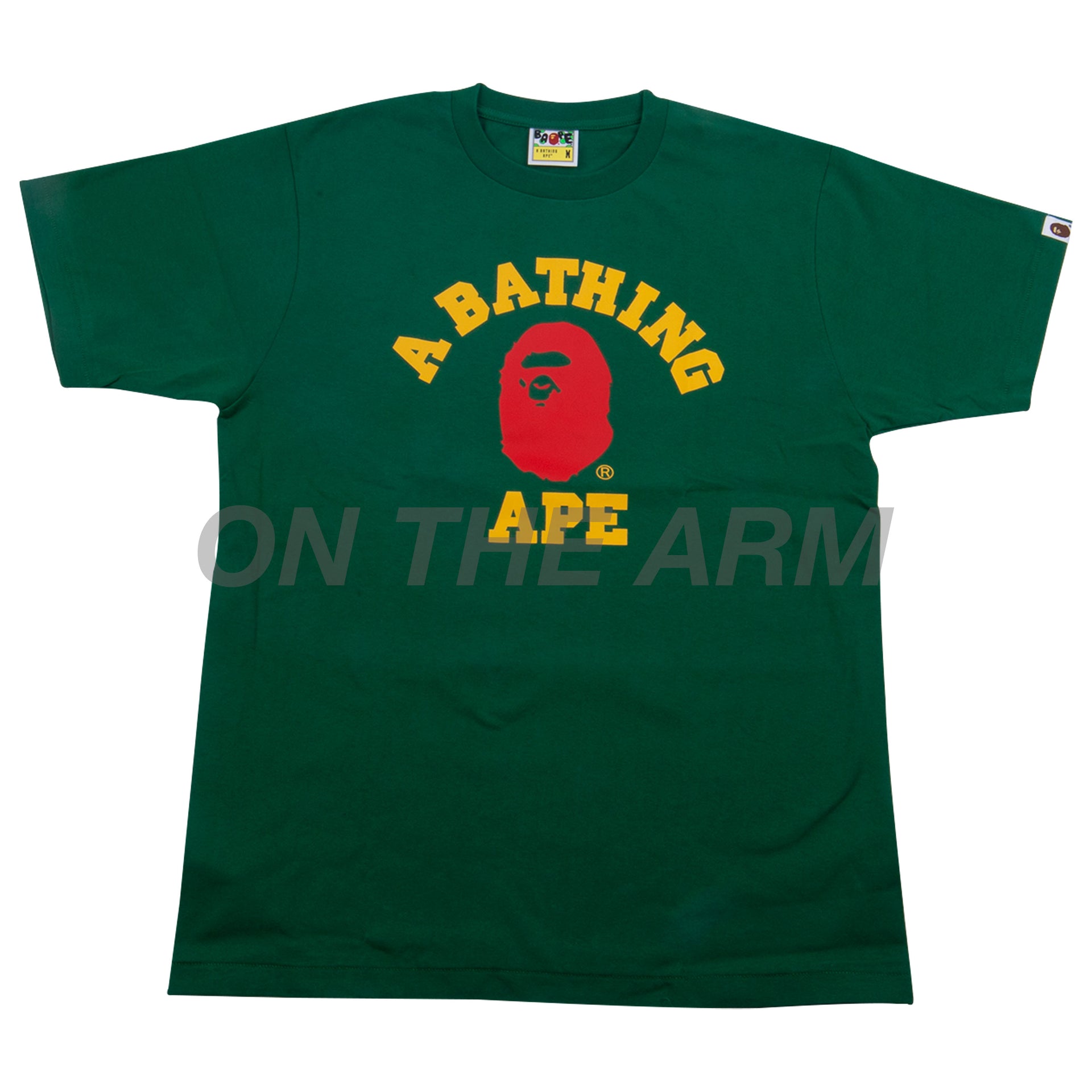 Bape Green Colors College Logo Tee