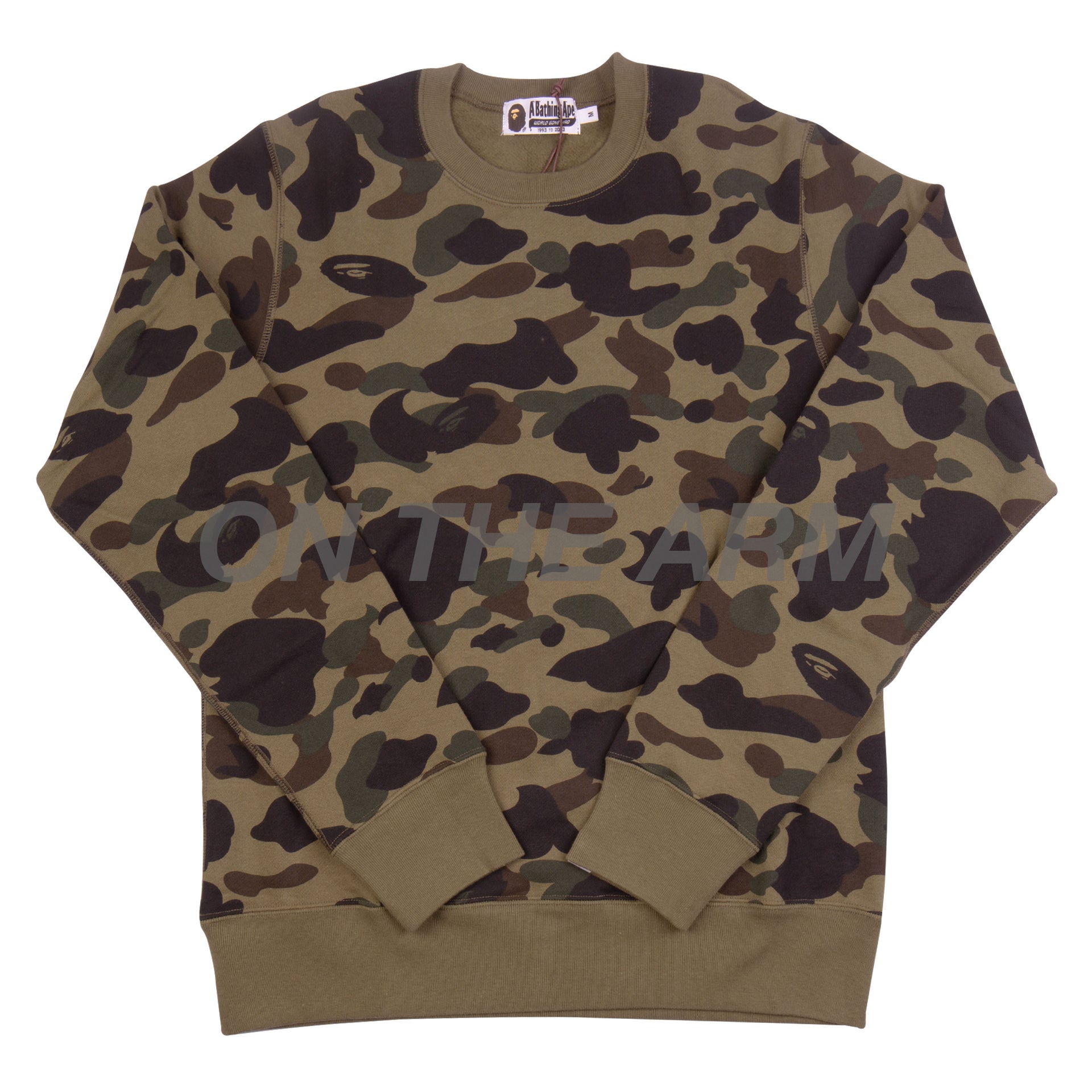 Bape Green First Camo Crew
