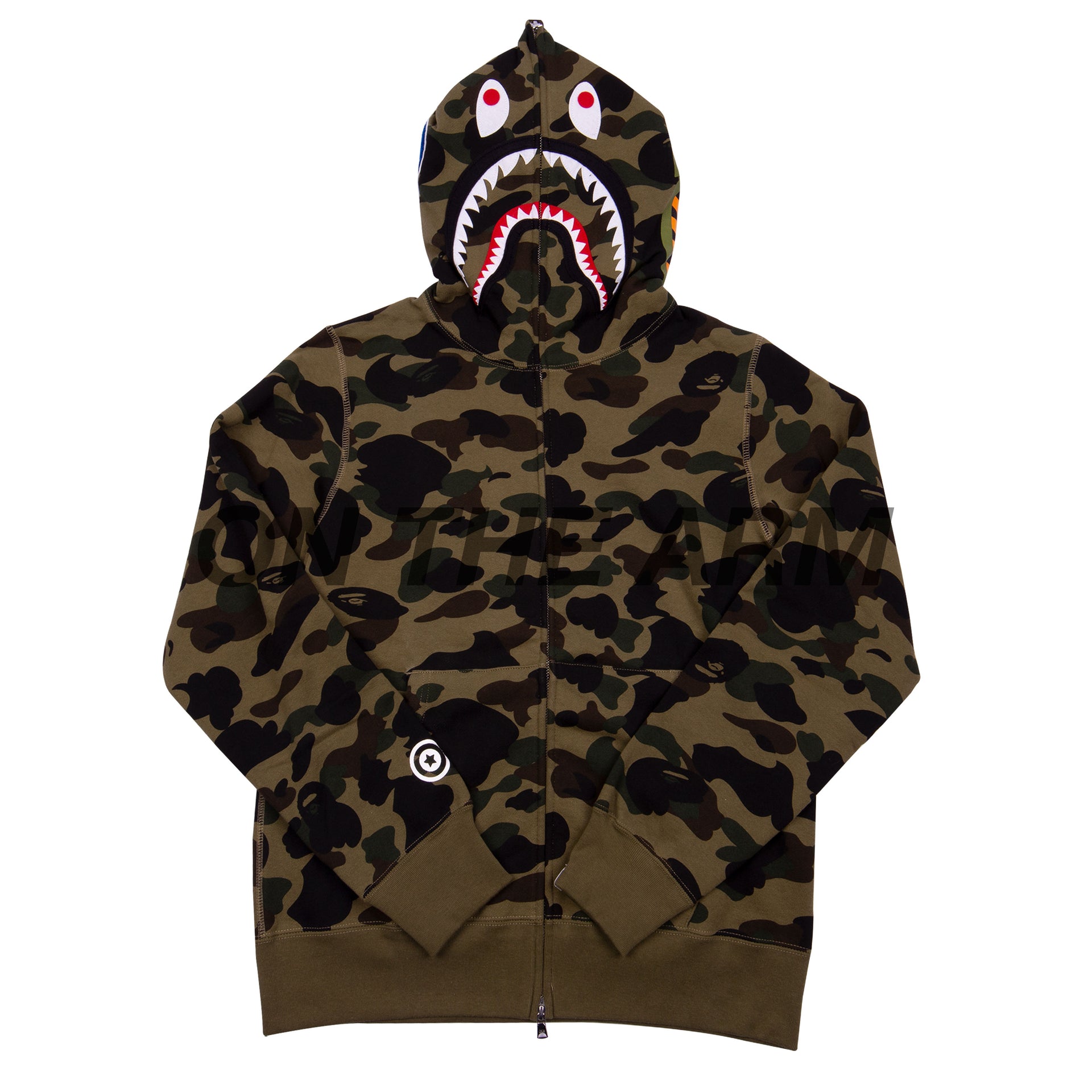 Bape Green First Camo Shark Full Zip