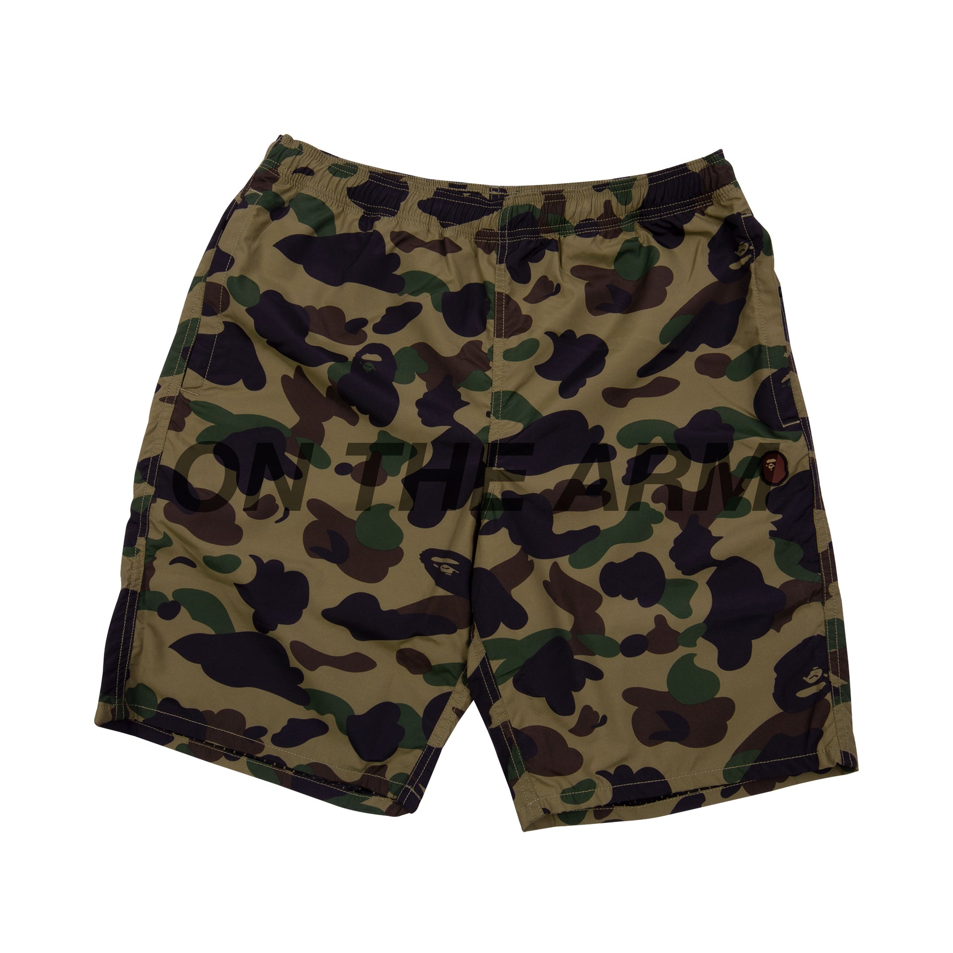 Bape Green First Camo Water Shorts