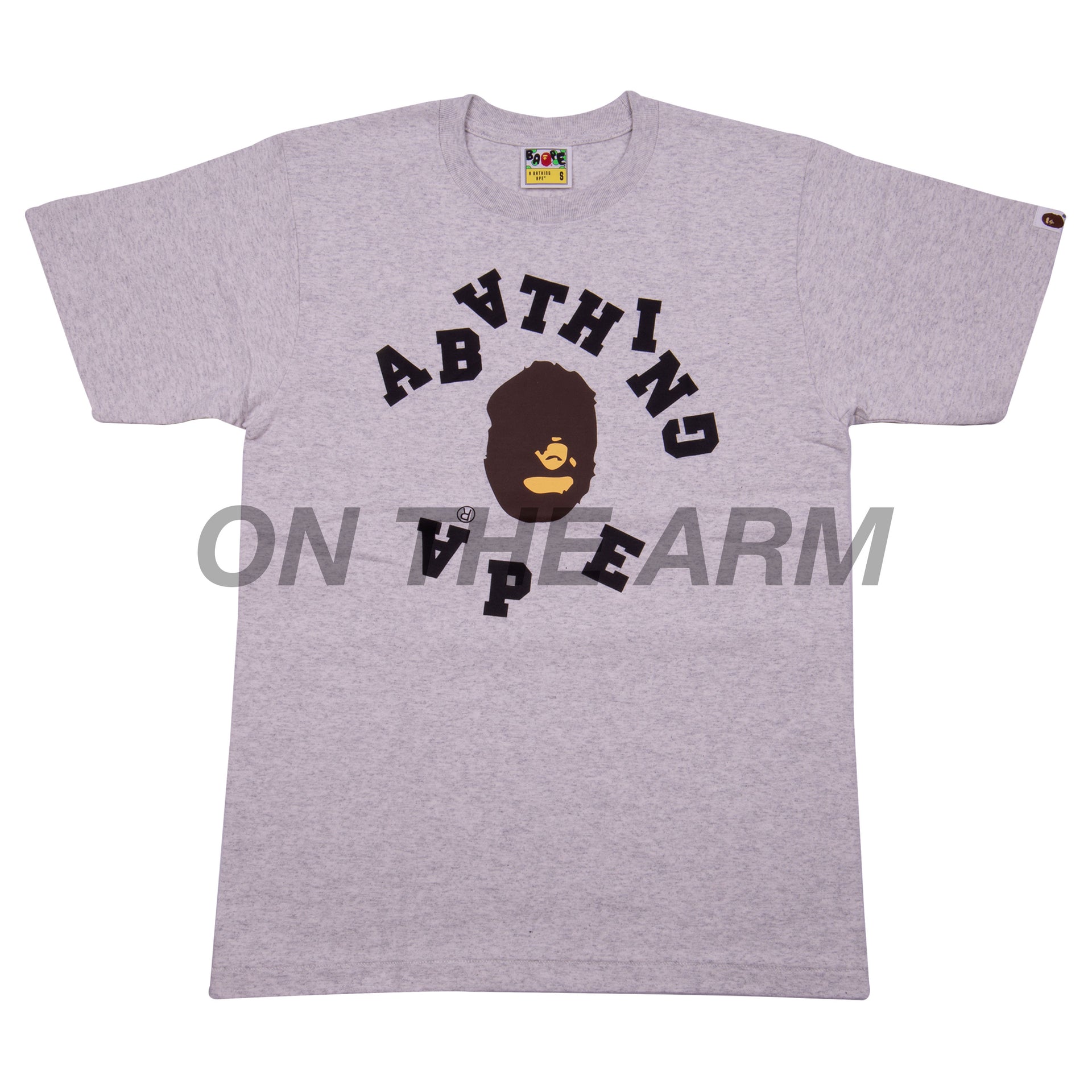 Bape Grey Broken College Logo Tee
