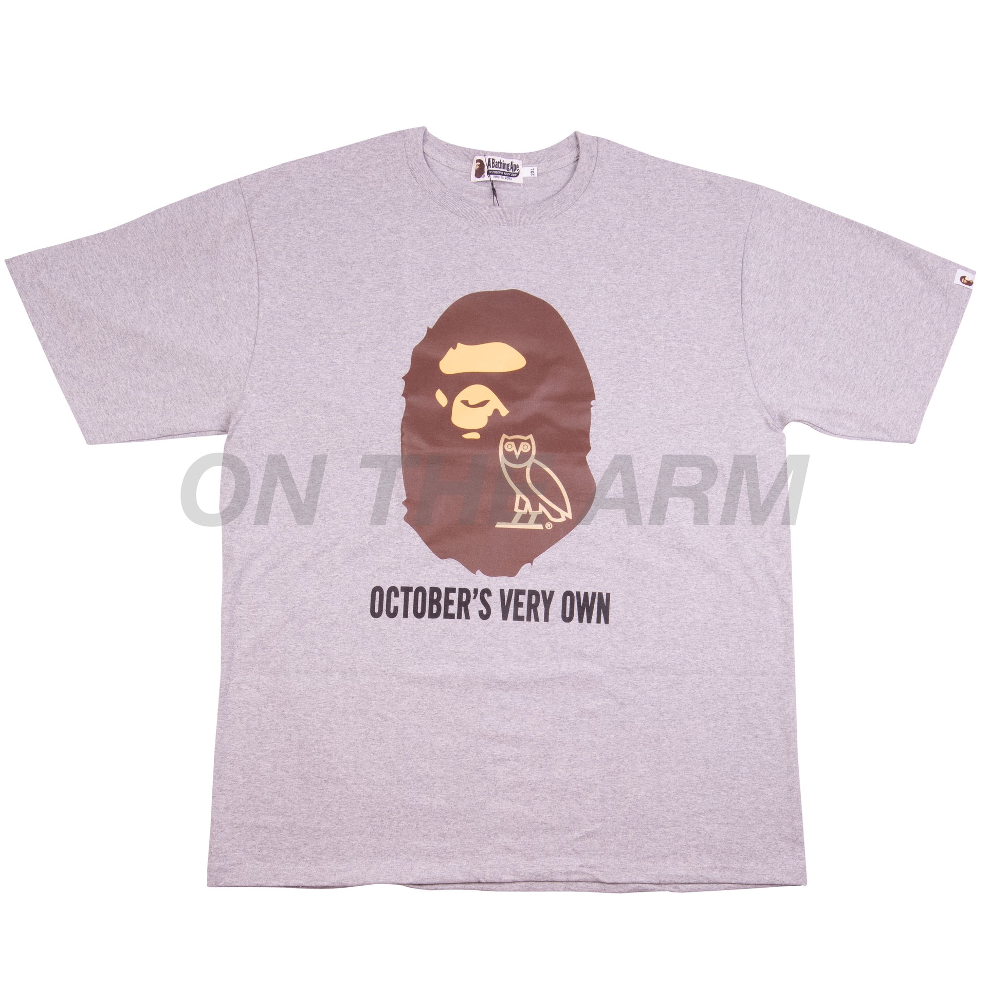 Bape Grey OVO Ape Head Tee