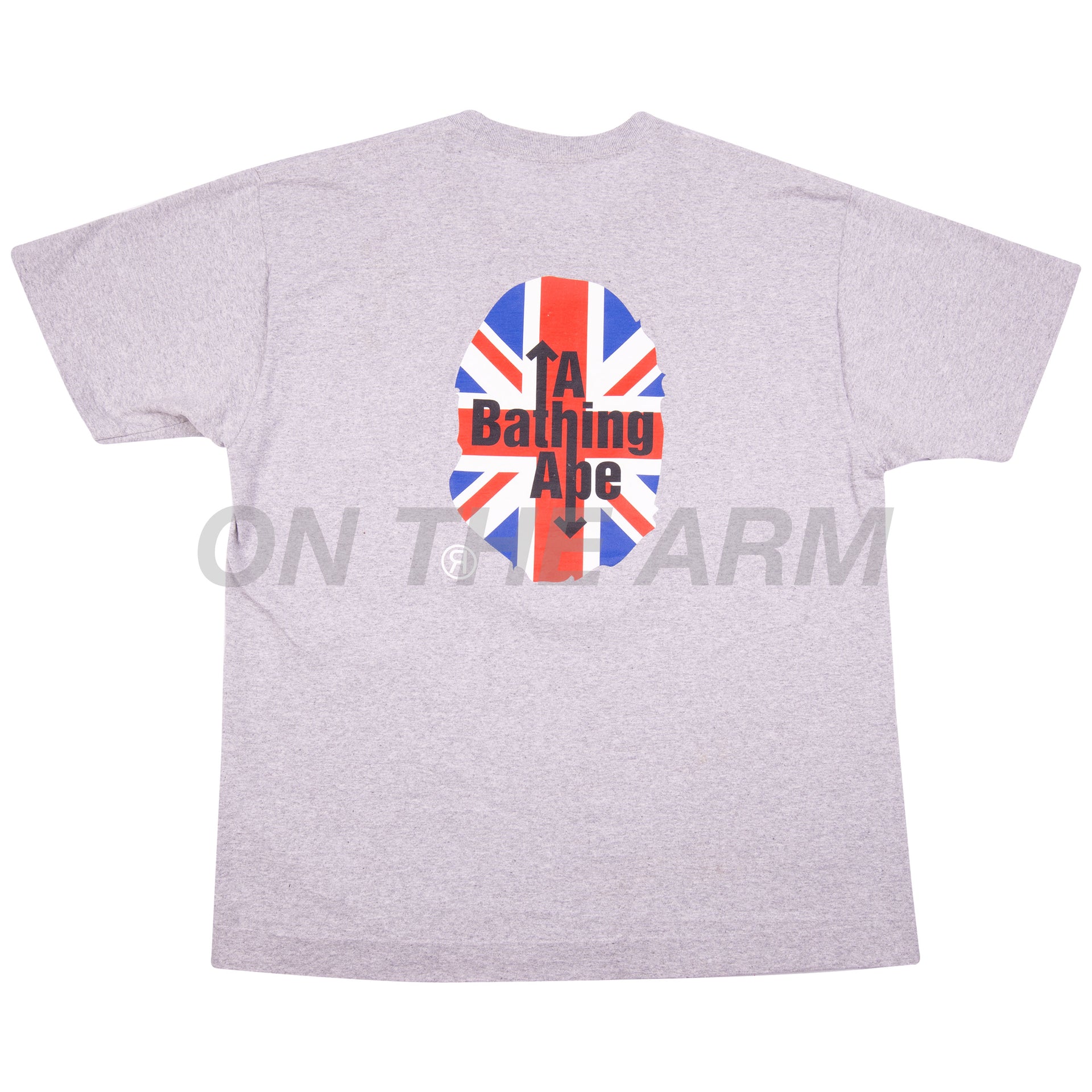 Bape Grey UK Big Ape Head Tee USED