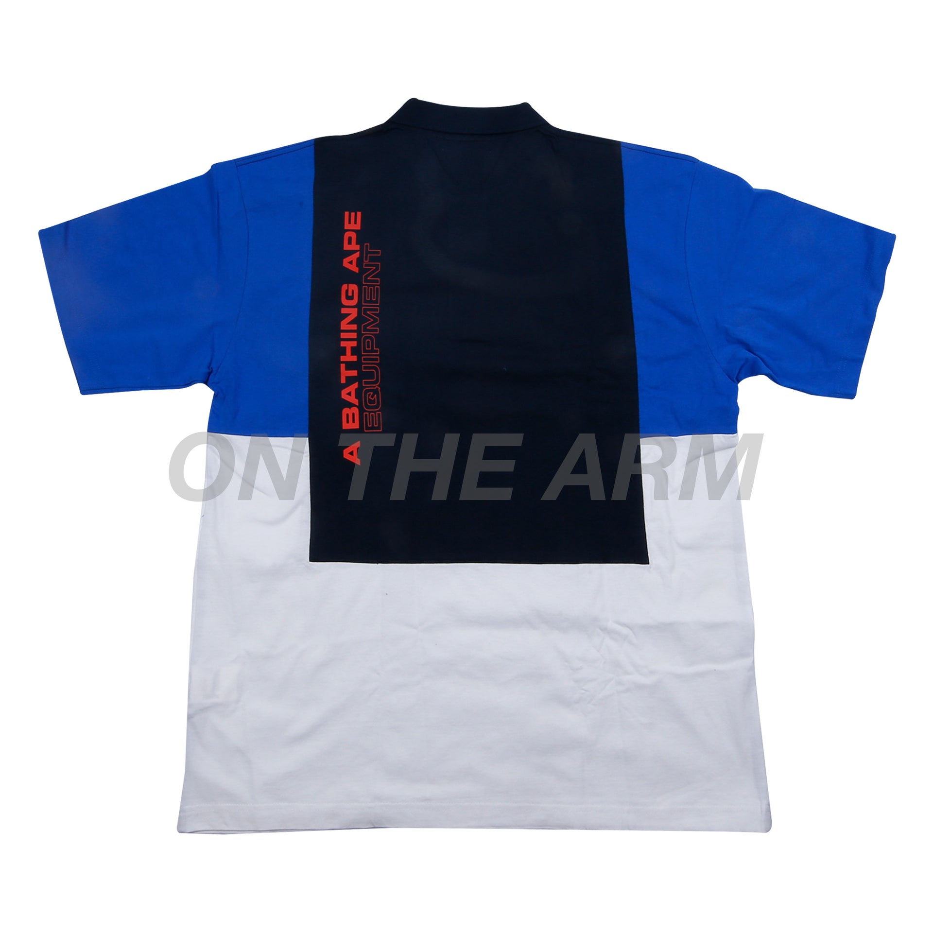 Bape Navy Color Blocked Polo