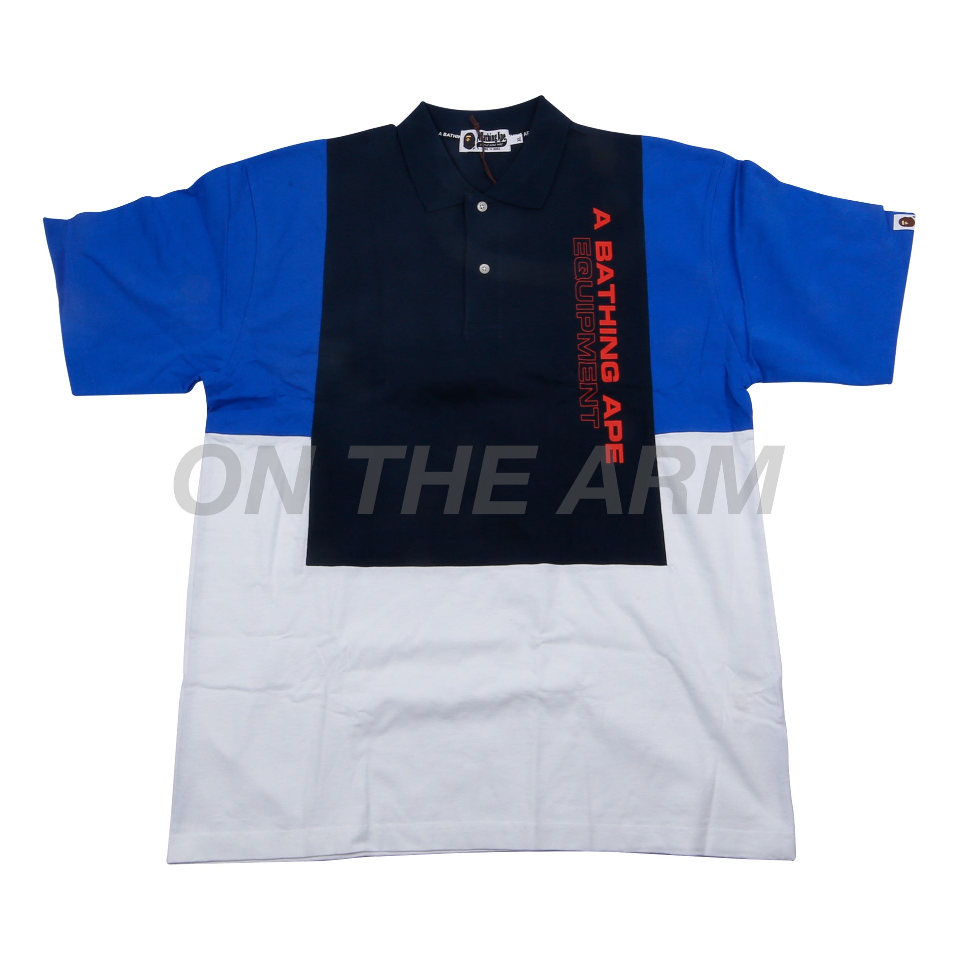 Bape Navy Color Blocked Polo