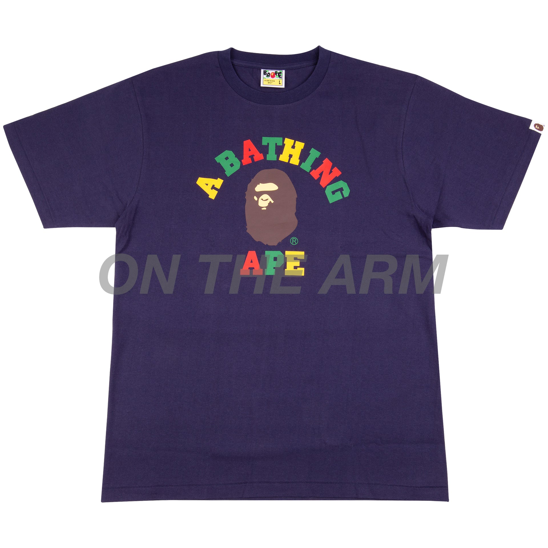 Bape Navy Colors College Tee