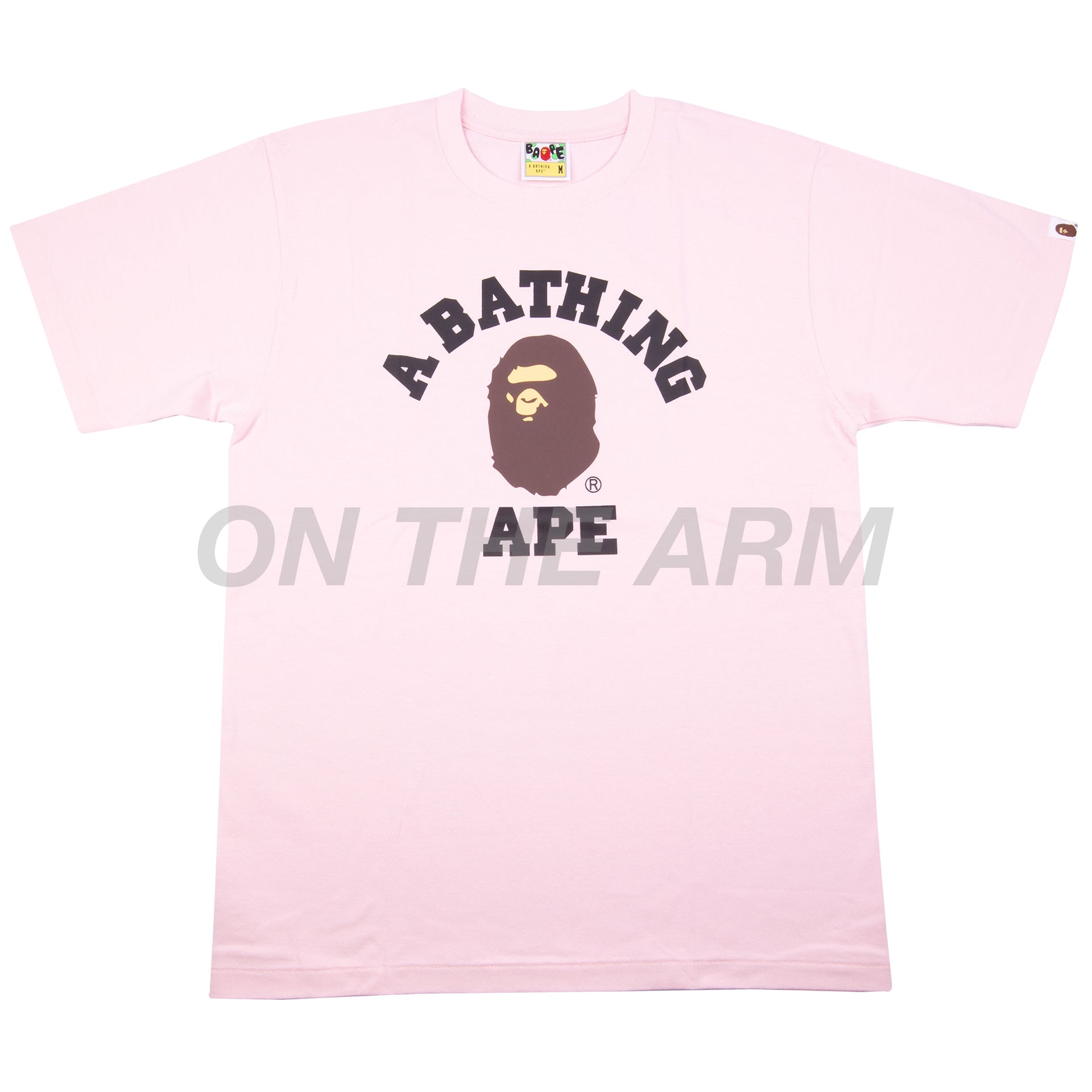 Bape Pink College Logo Tee