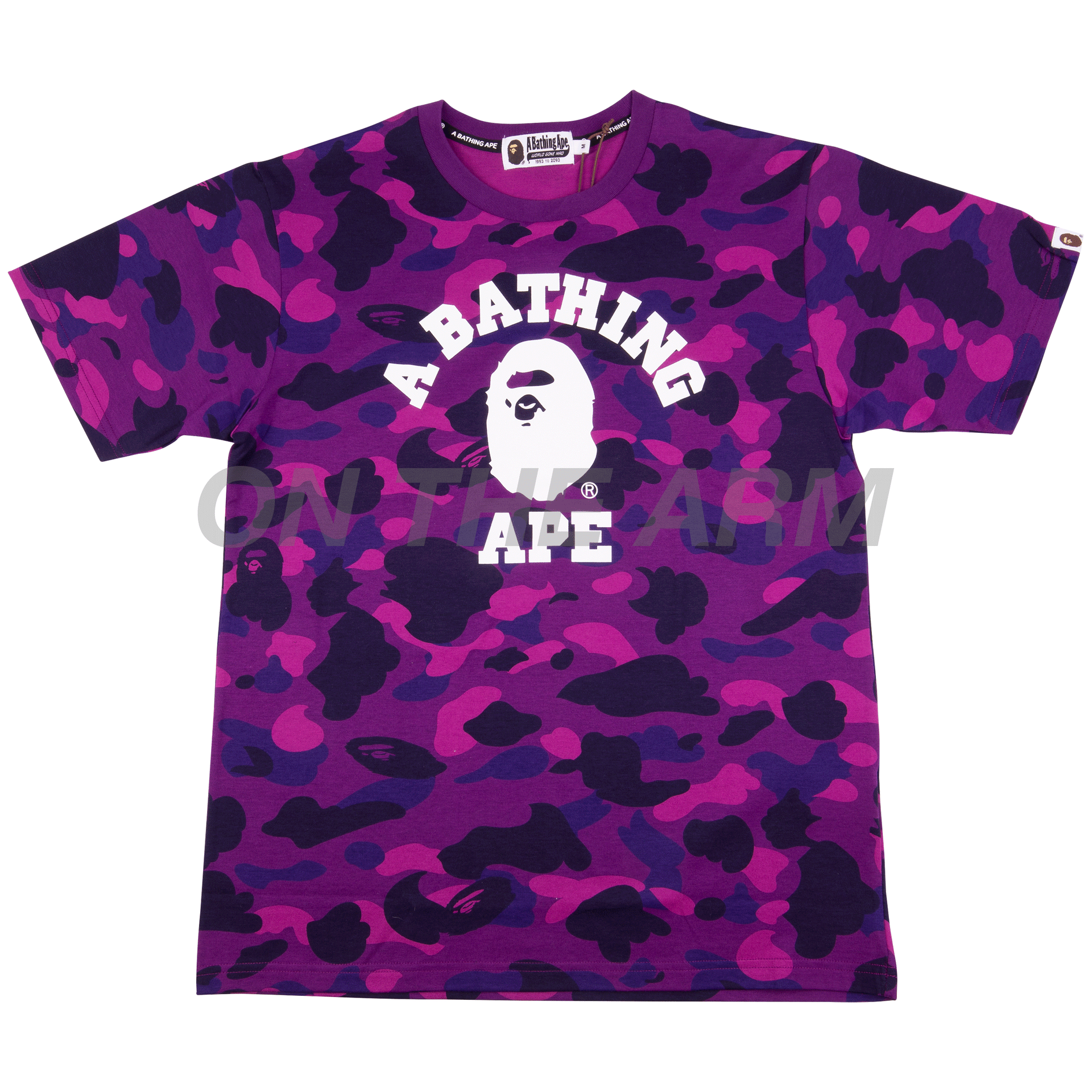 Bape Purple Camo College Tee