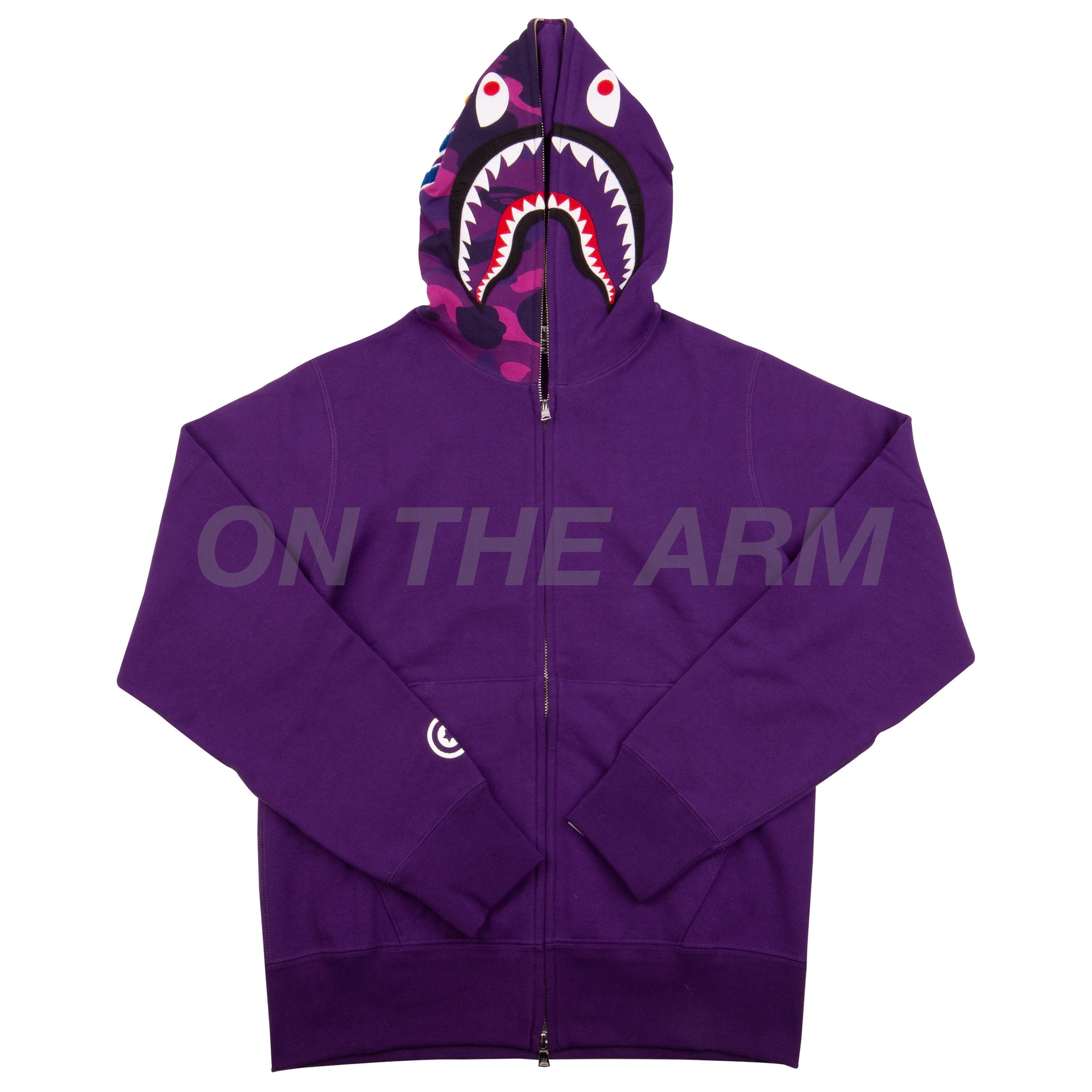 Bape Purple Half Camo Shark Full Zip